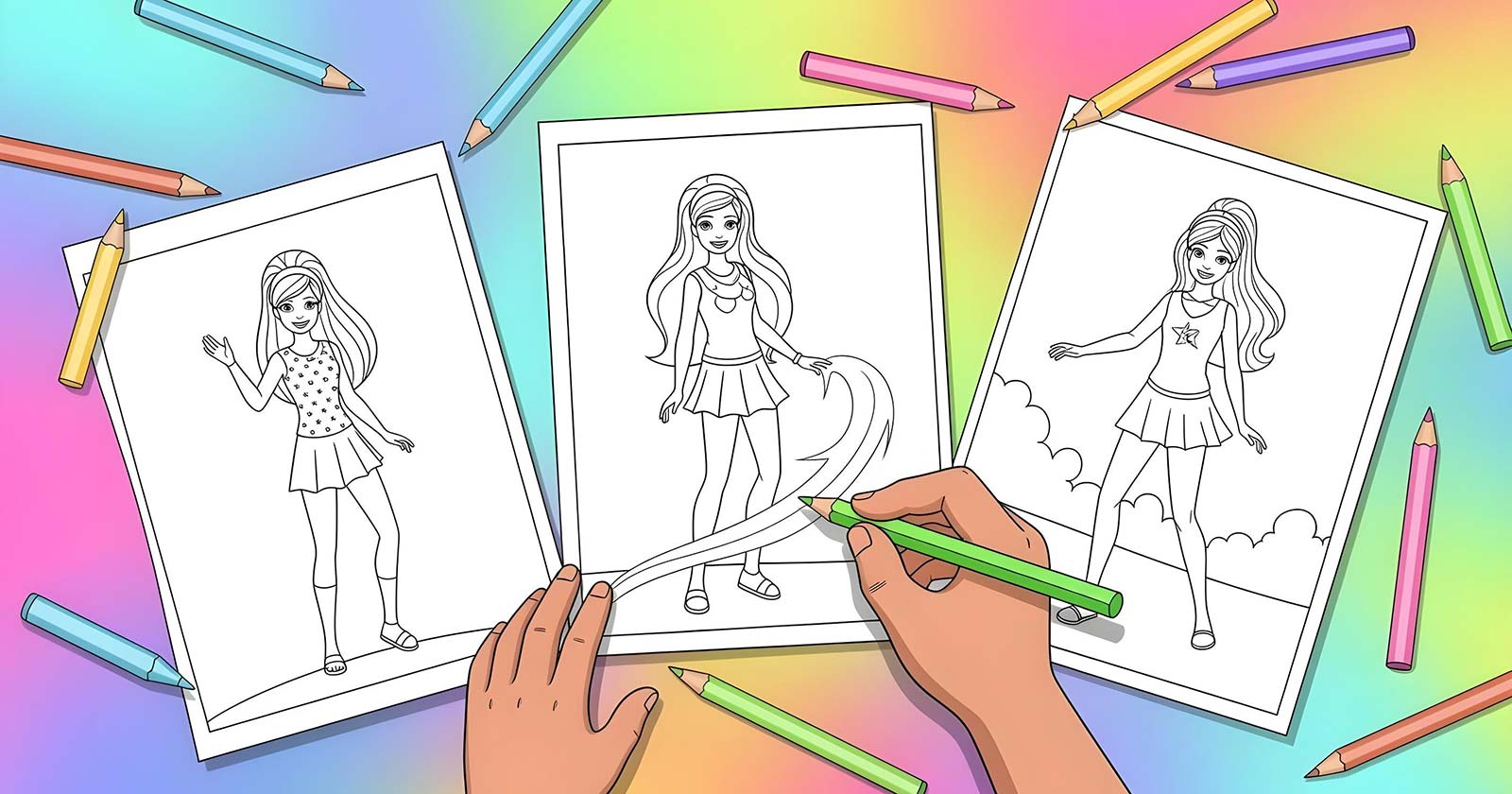 Printable Coloring Pages for Barbie