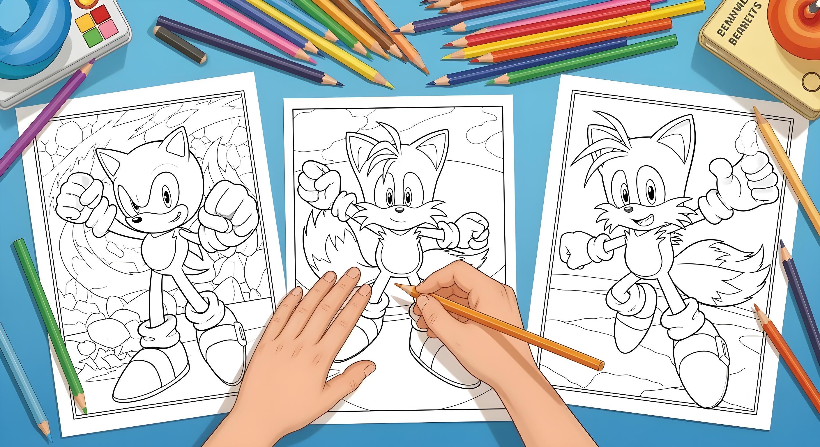 Printable Coloring Pages for Sonic