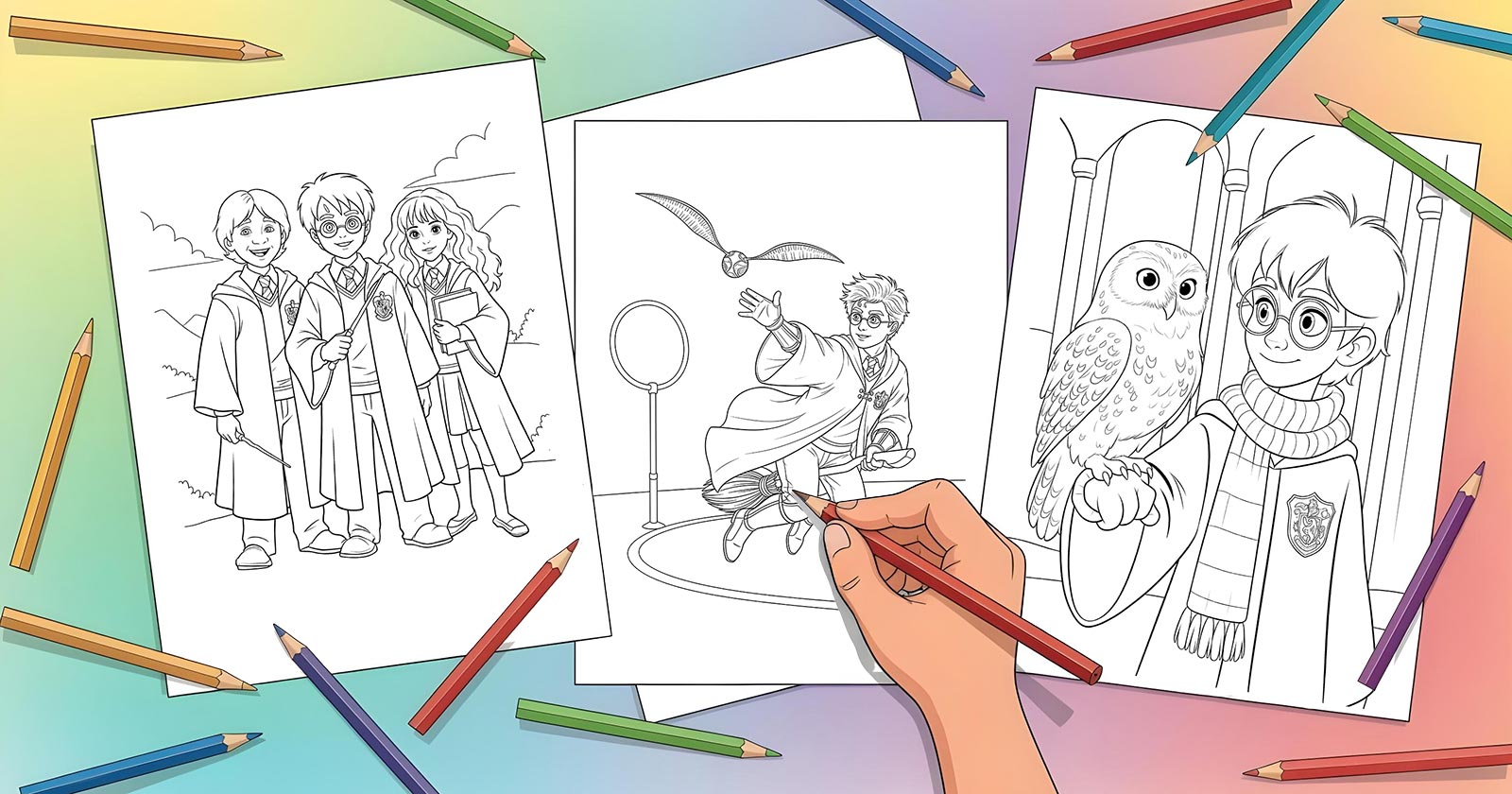 Printable Coloring Pages for Harry Potter