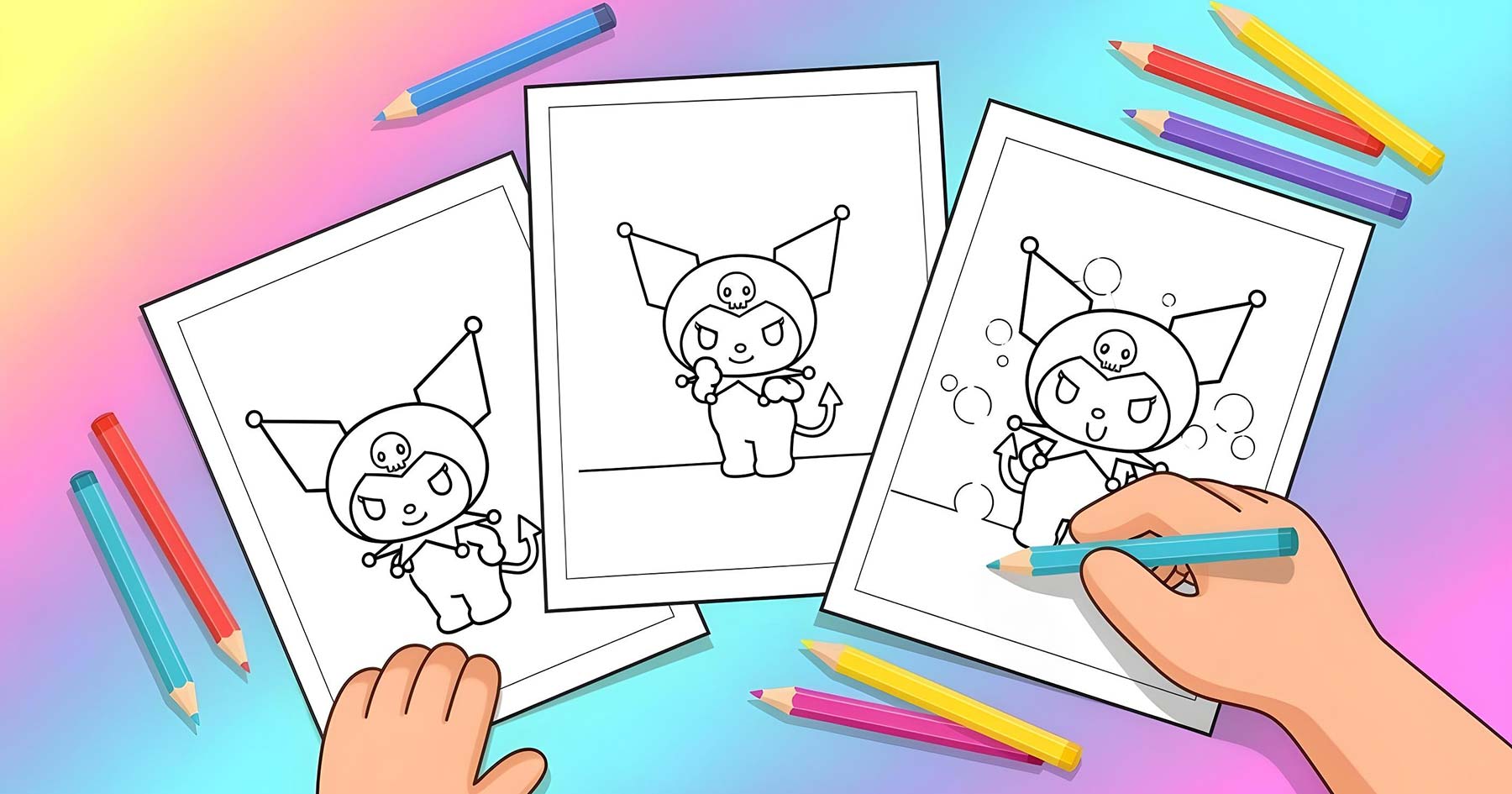 Printable Coloring Pages for Kuromi