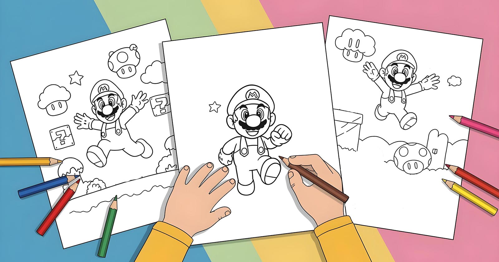 Printable Coloring Pages for Mario