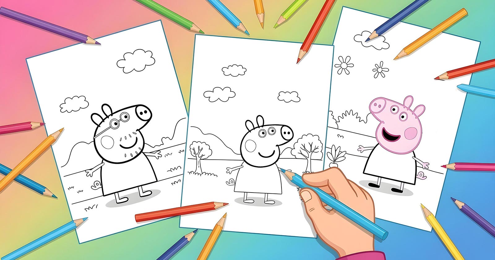 Printable Coloring Pages for Peppa Pig