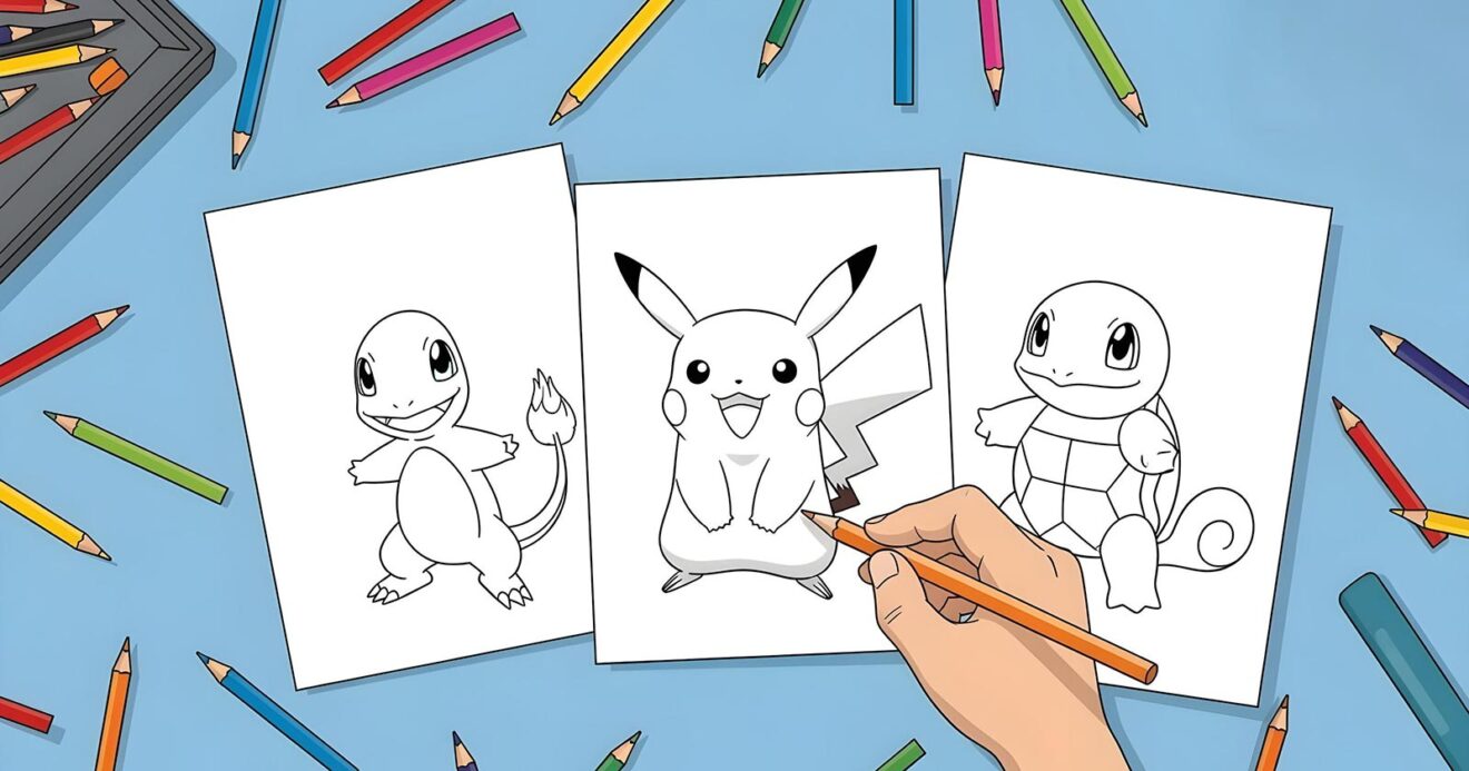 10 Pokemon Coloring Pages (Free Printable PDFs)