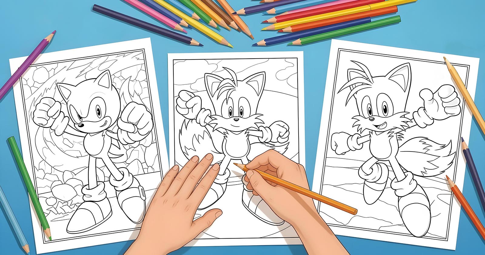 Printable Coloring Pages for Sonic