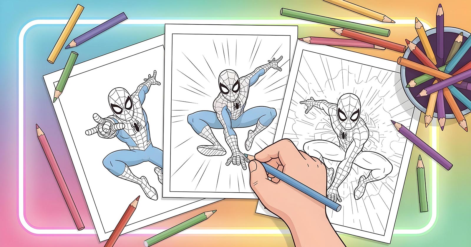 Printable Coloring Pages for Spiderman