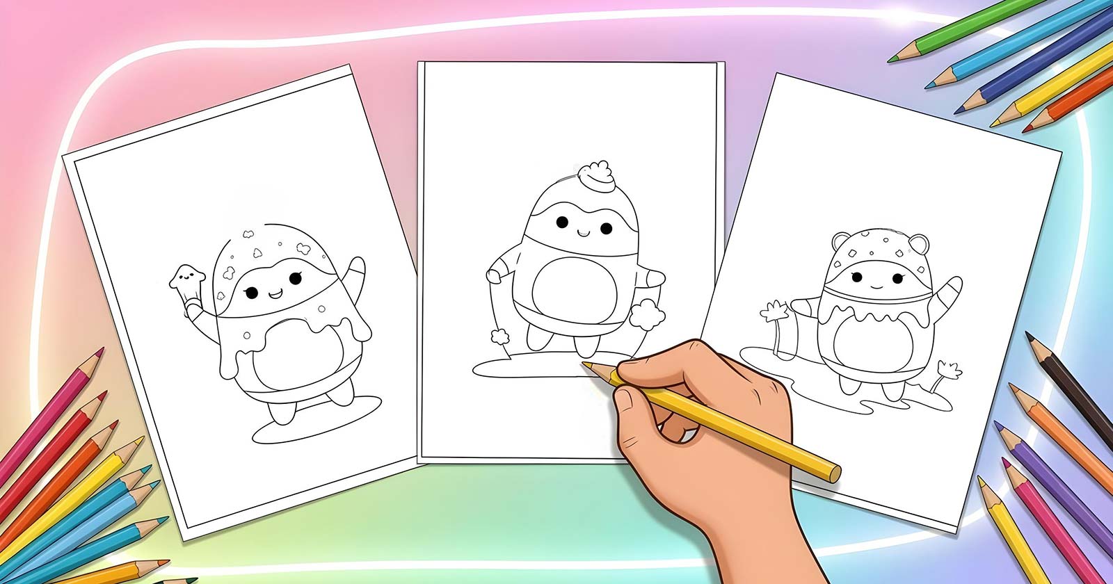 Printable Coloring Pages for Squishmallow
