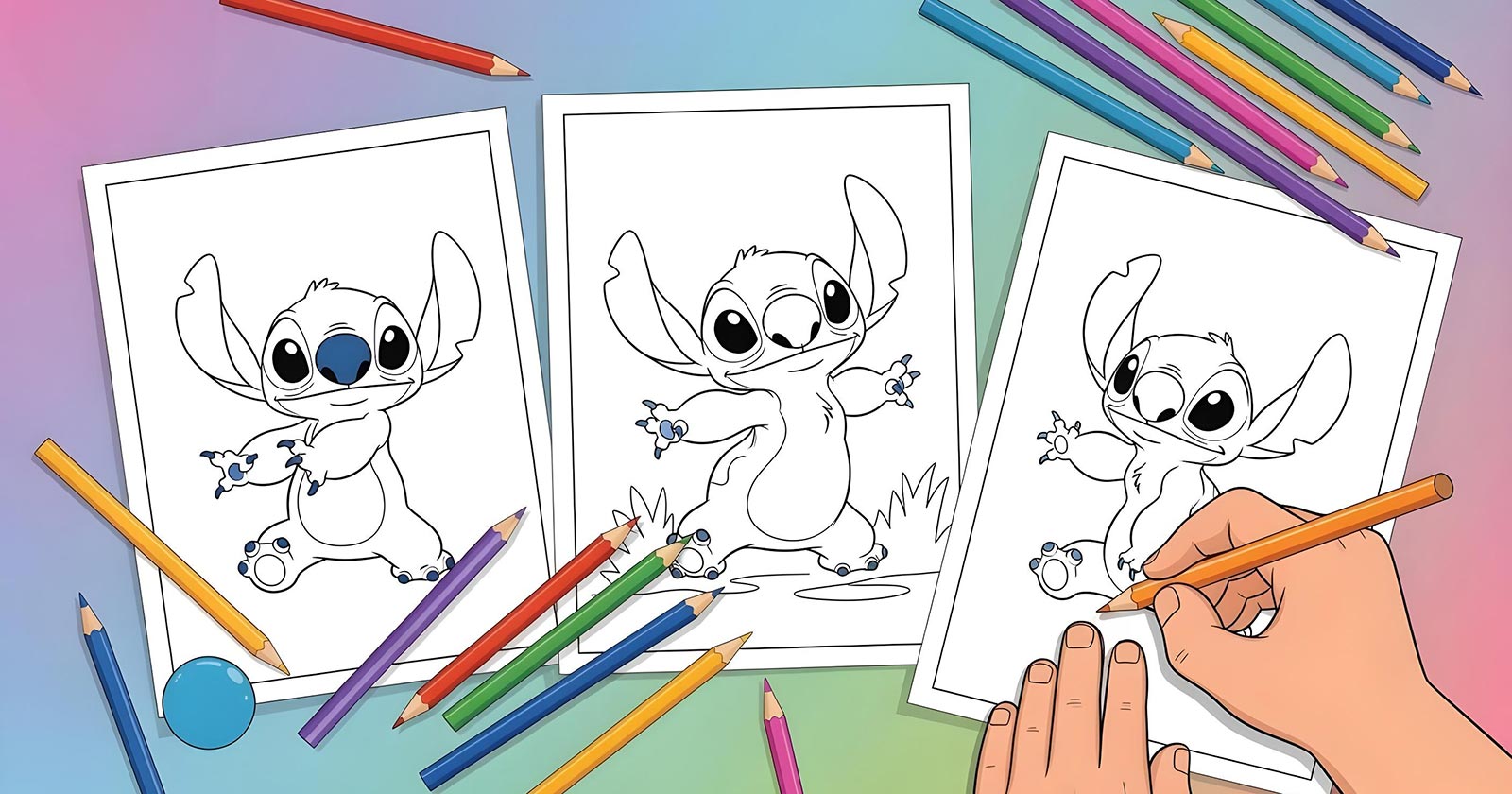 Printable Coloring Pages for Stitch