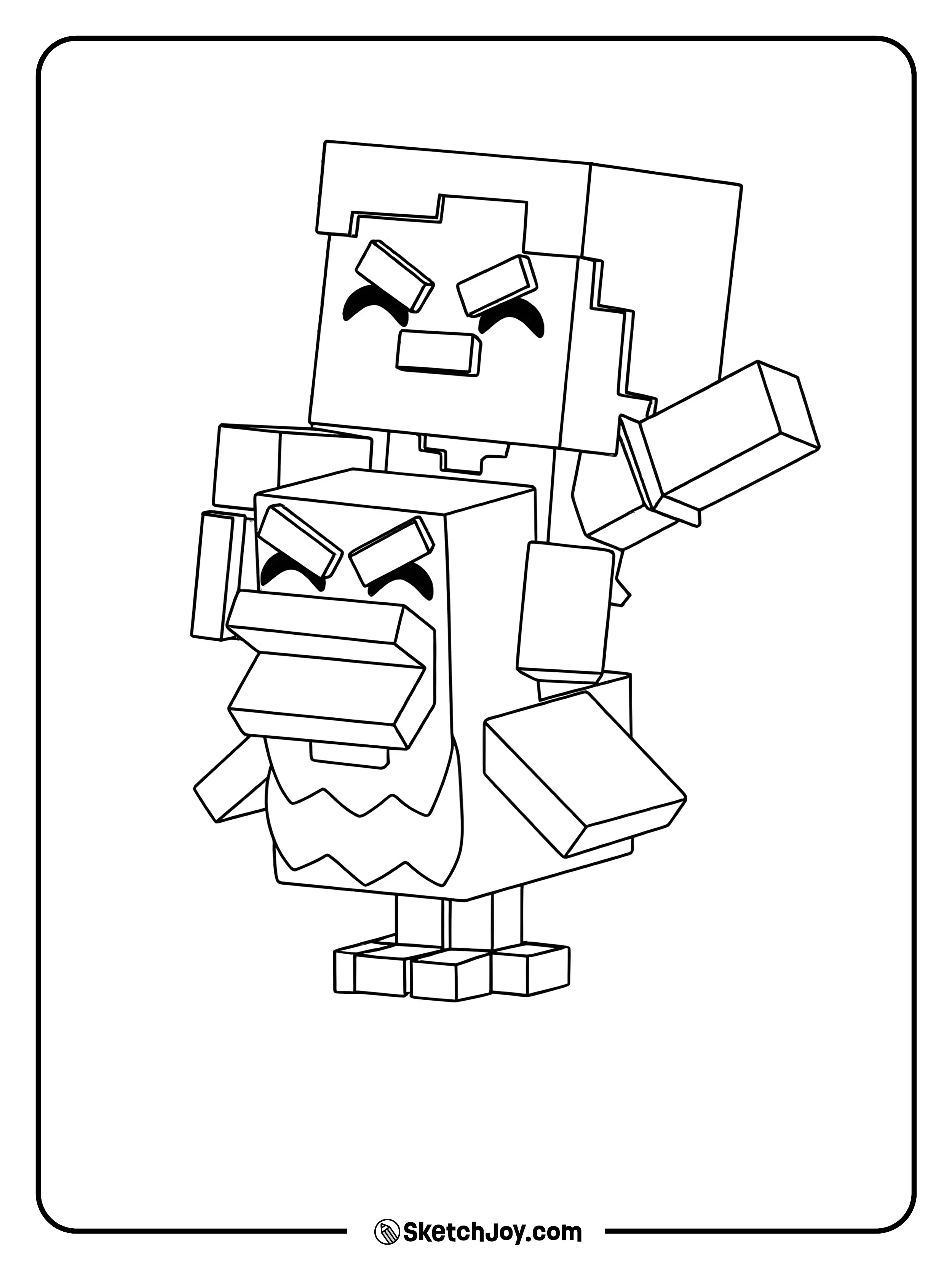 Baby zombie riding a chicken (Chicken Jockeys)