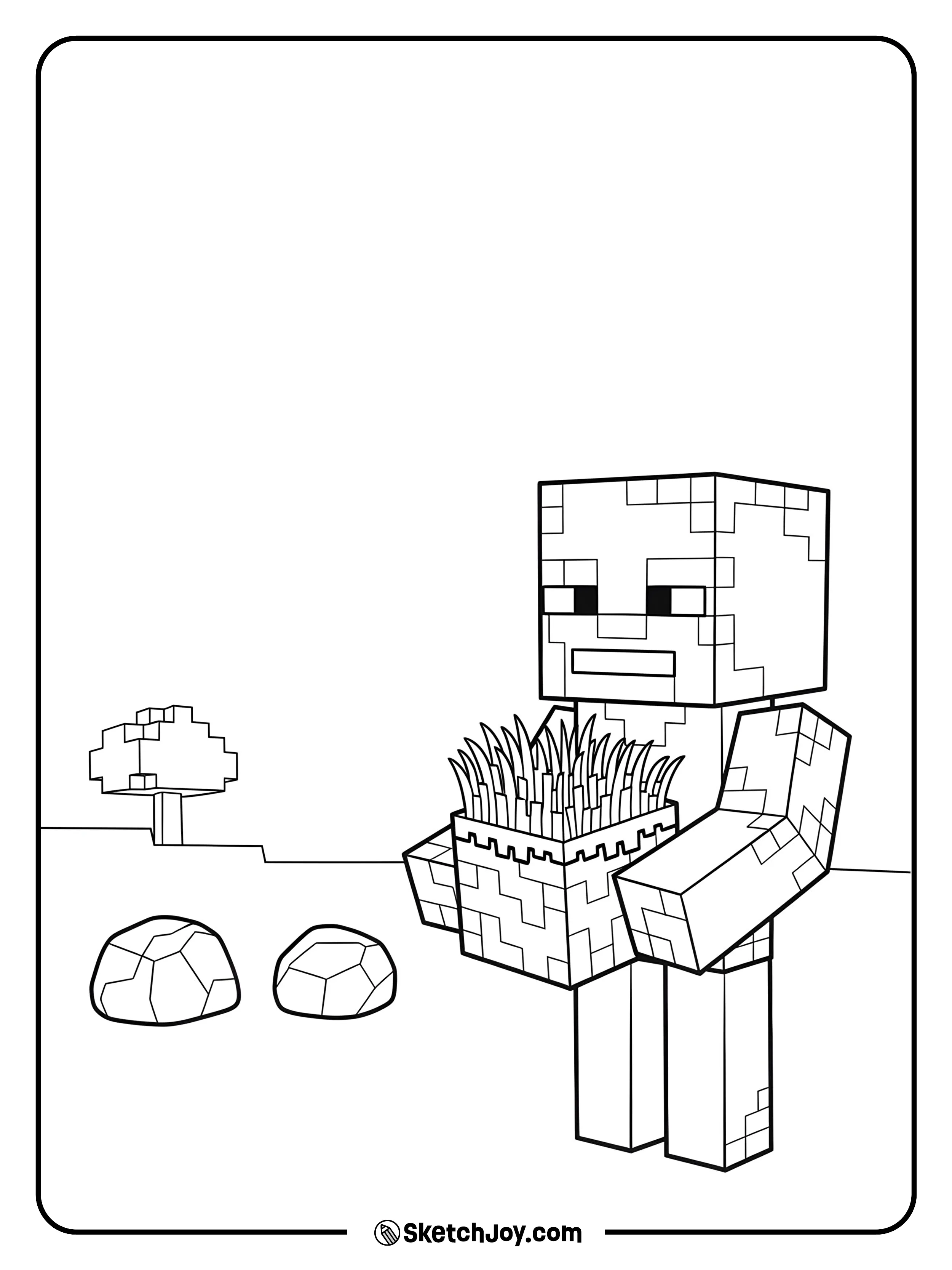 An Enderman gently holding a block in a calm setting.