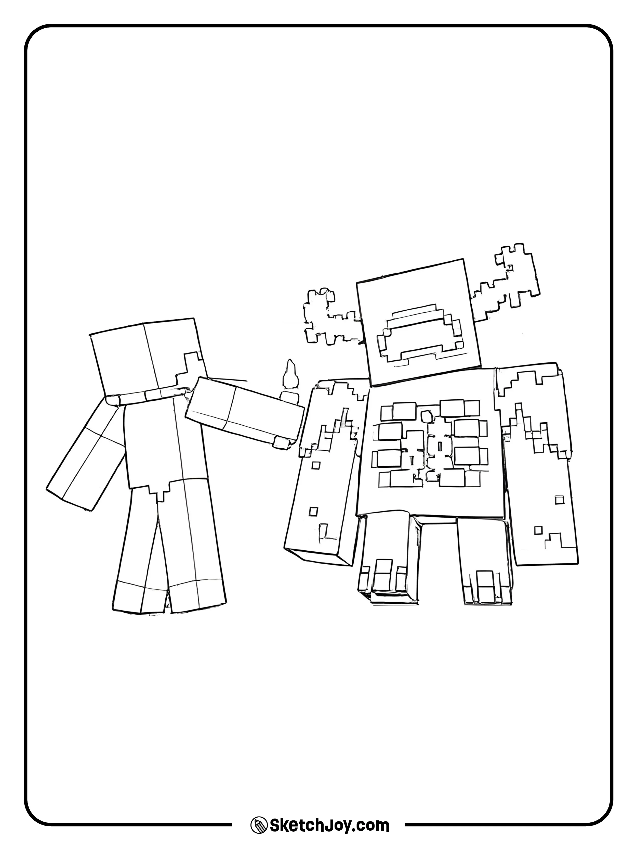 A tense Minecraft moment where Steve bravely holds a candle near the Warden.