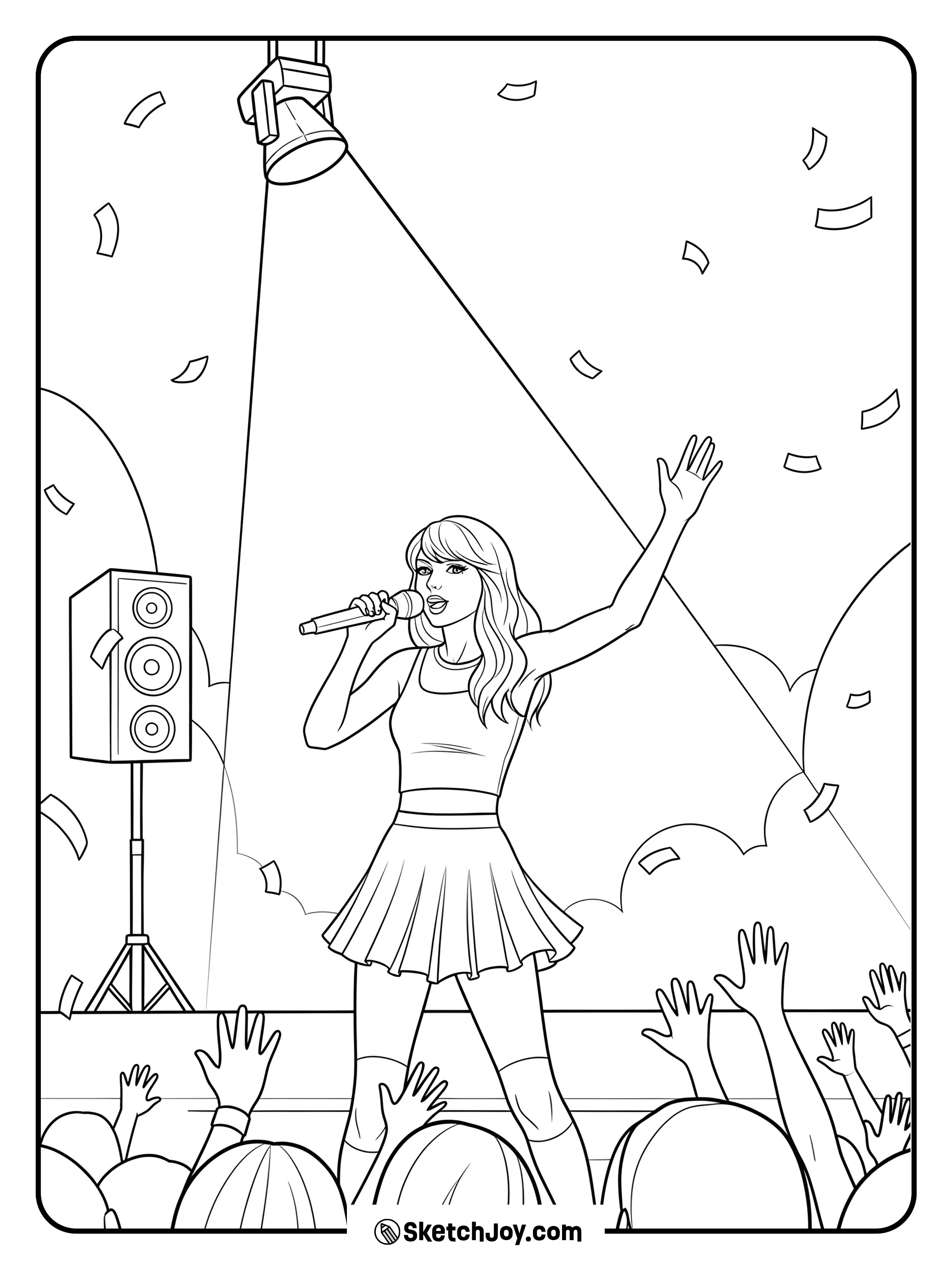 Taylor Swift on stage.