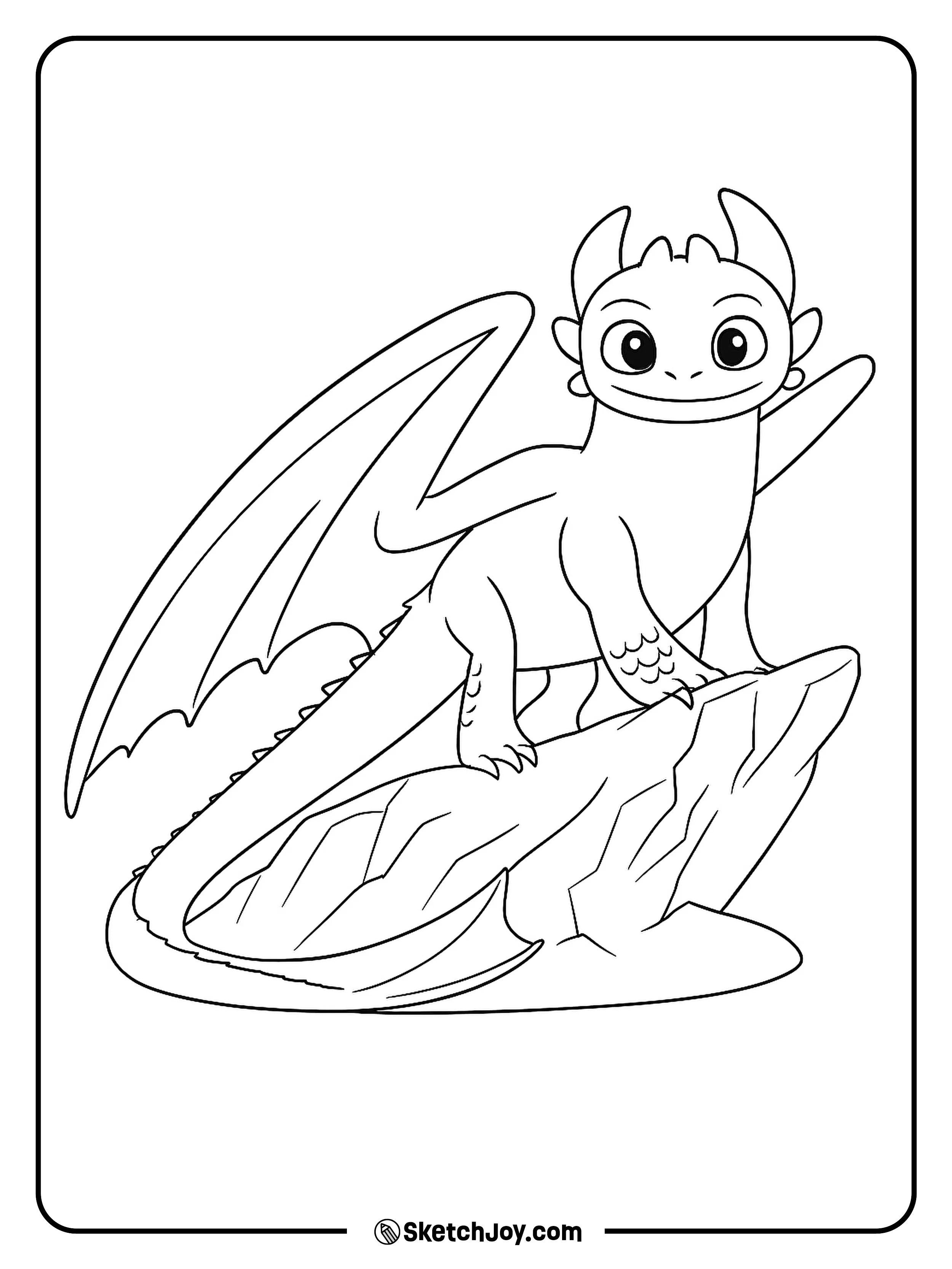 Toothless, the beloved Night Fury from How to Train Your Dragon