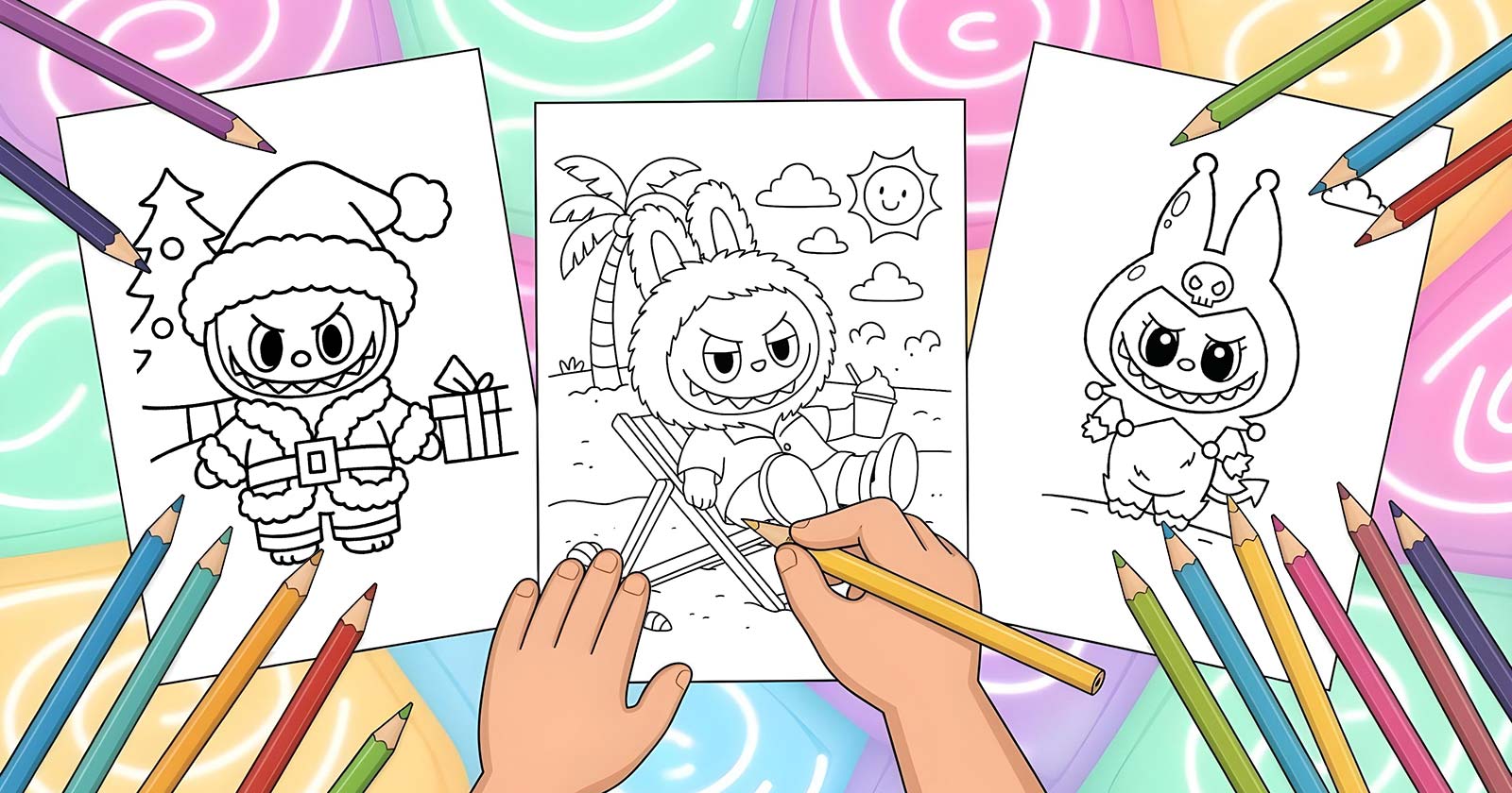 Printable Coloring Pages for Labubu