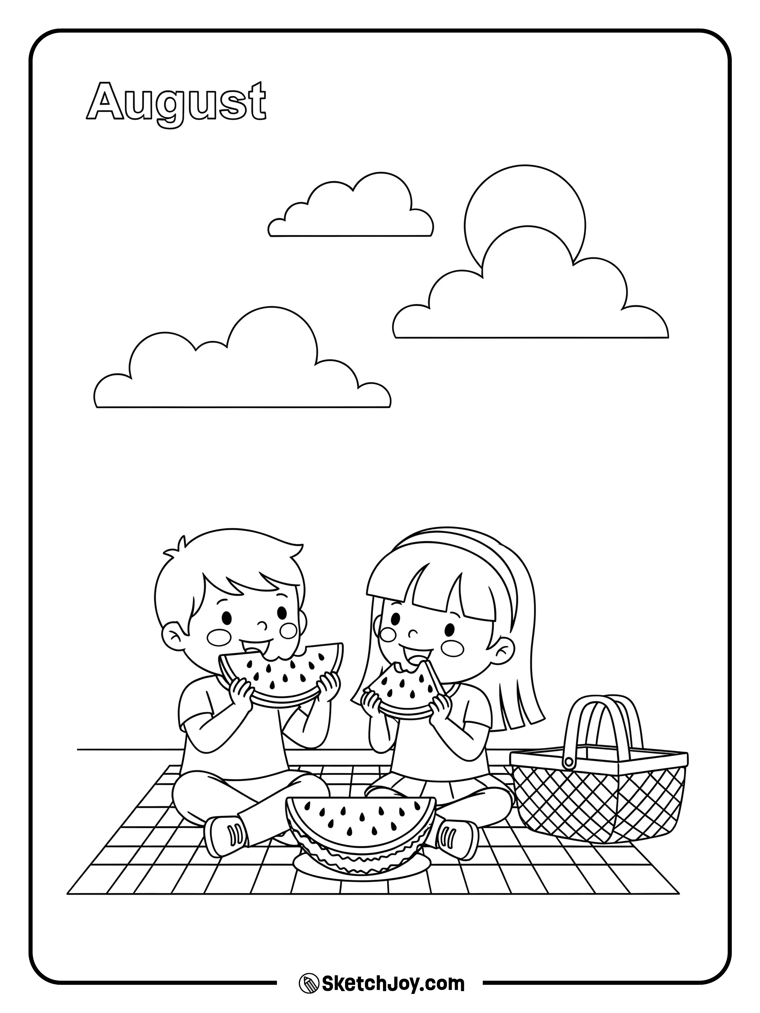 Kids enjoying a watermelon feast in the park.