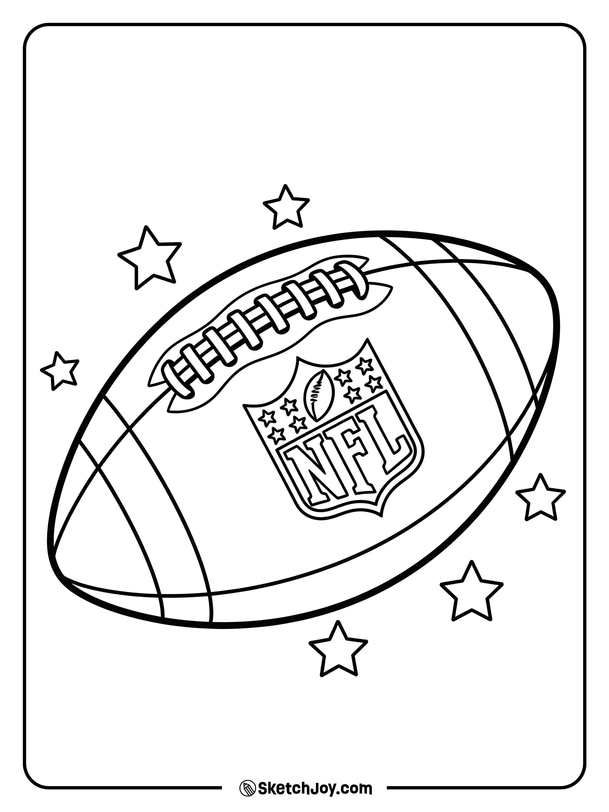 A simple, close-up view of the official NFL football
