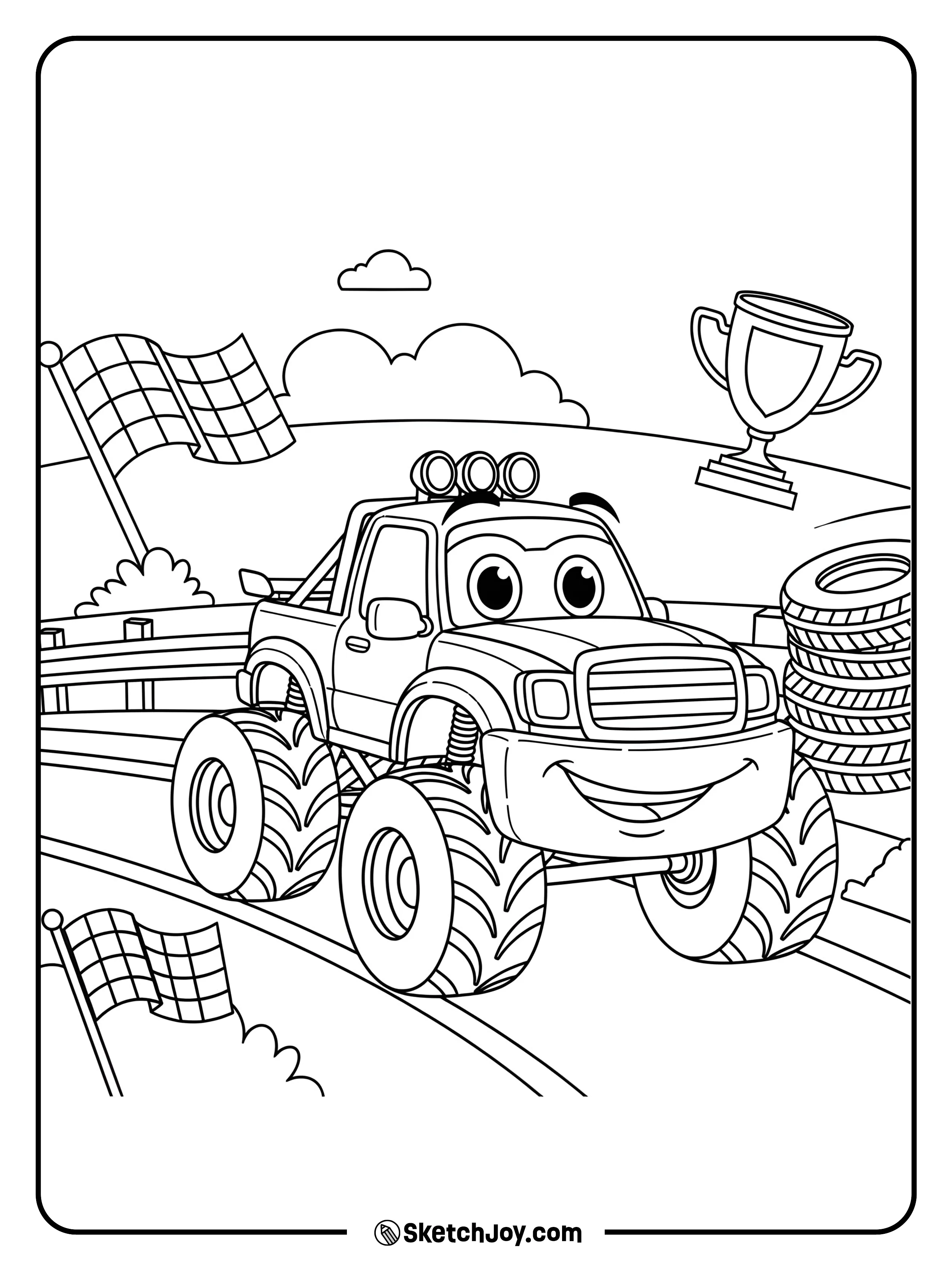 Monster Truck with a Happy Face