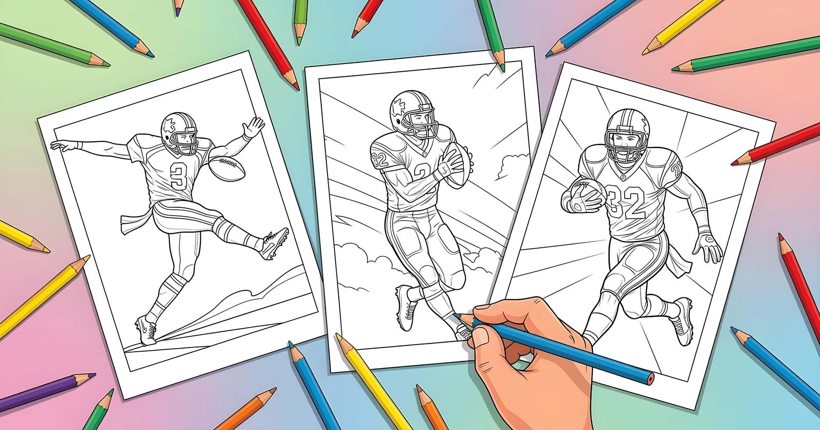 Printable Coloring Pages for Football