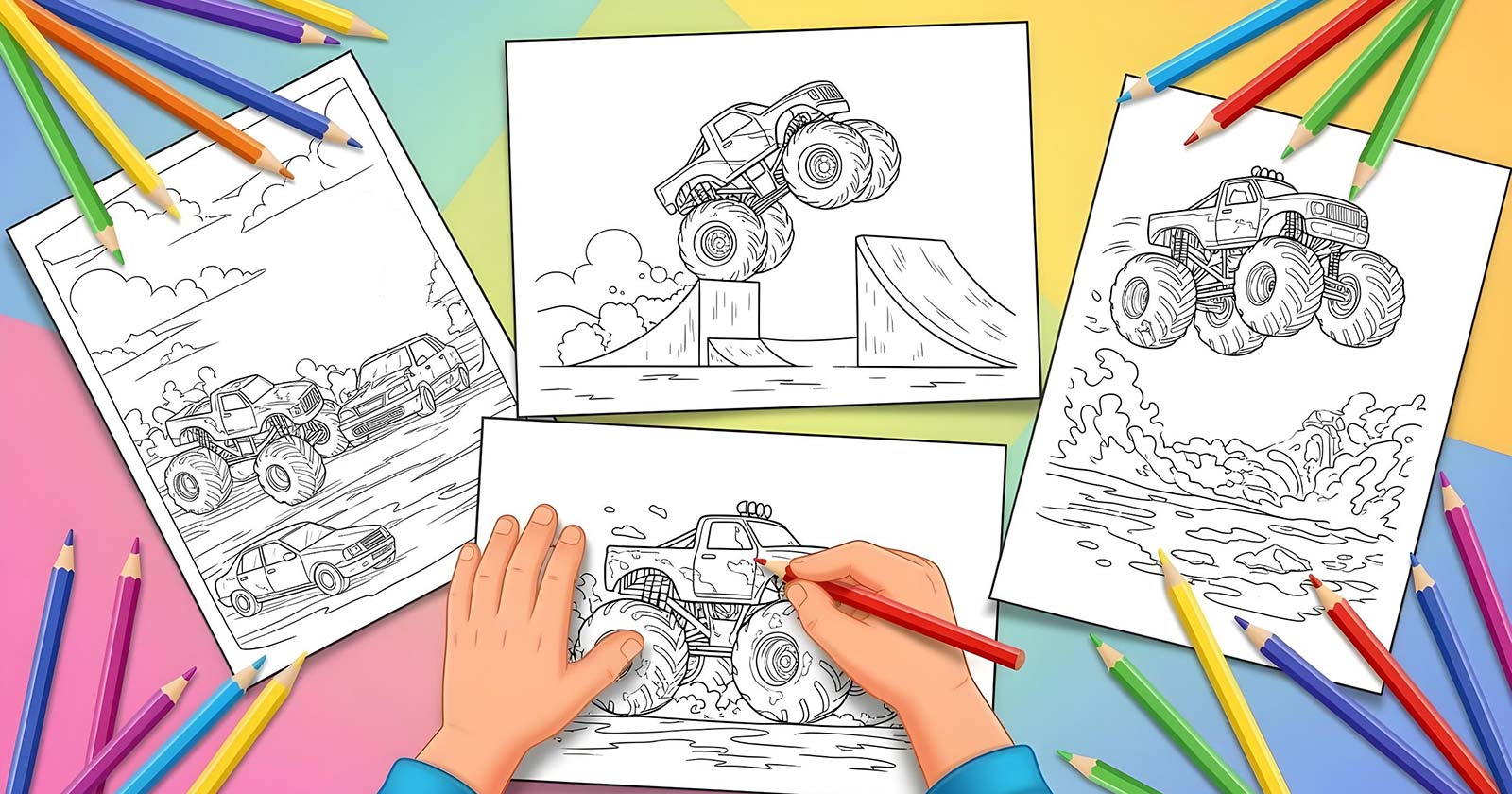 Printable Coloring Pages for Monster Truck