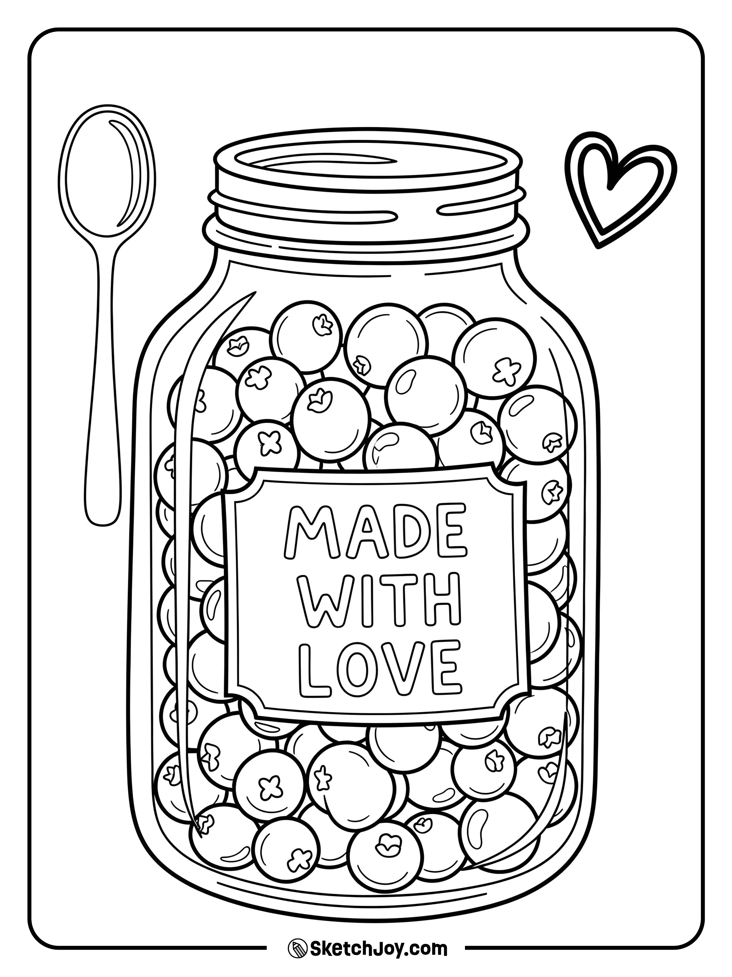A mason jar of cranberries tied with twine.
