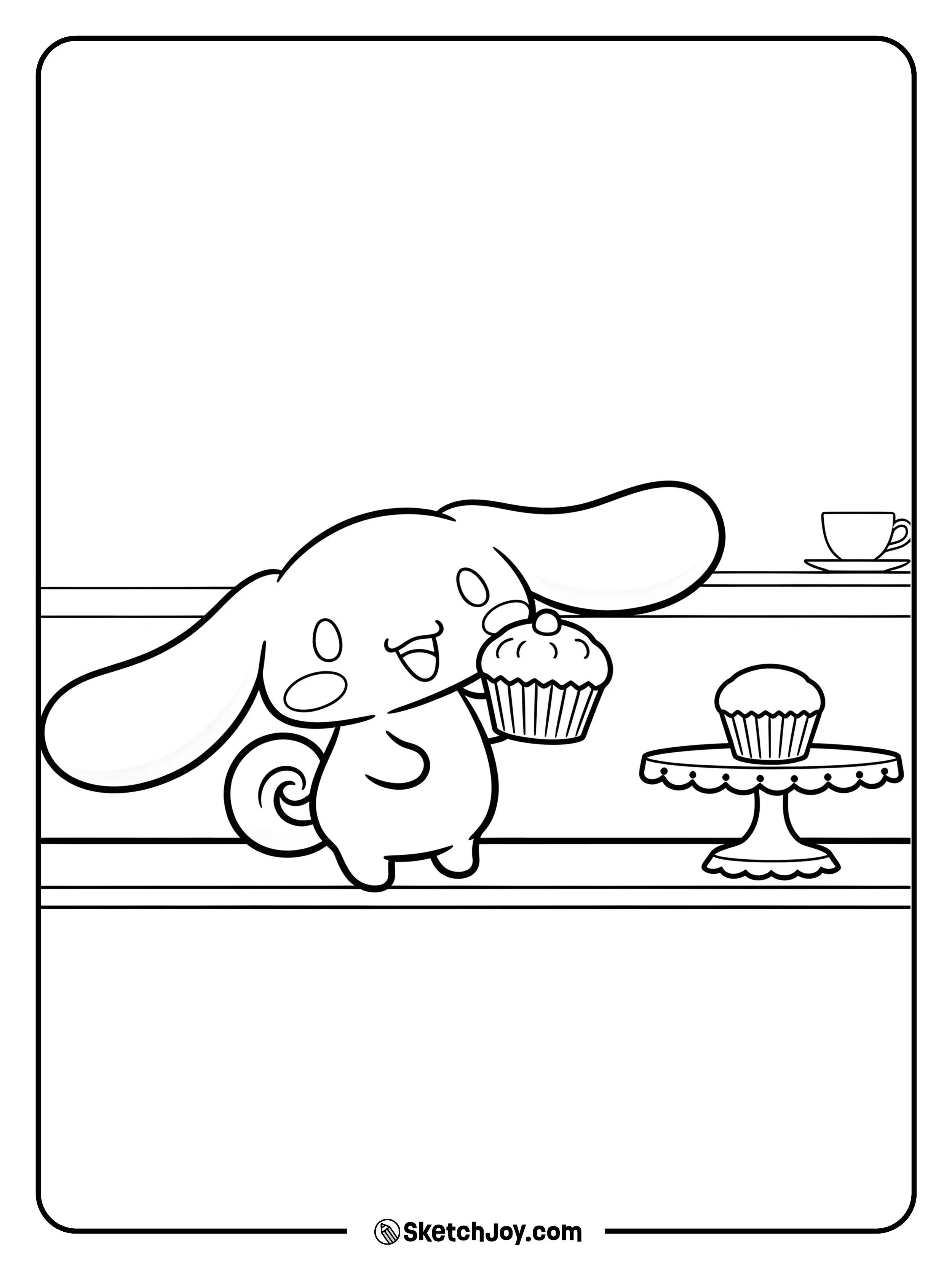A sweet moment at a bakery stall.