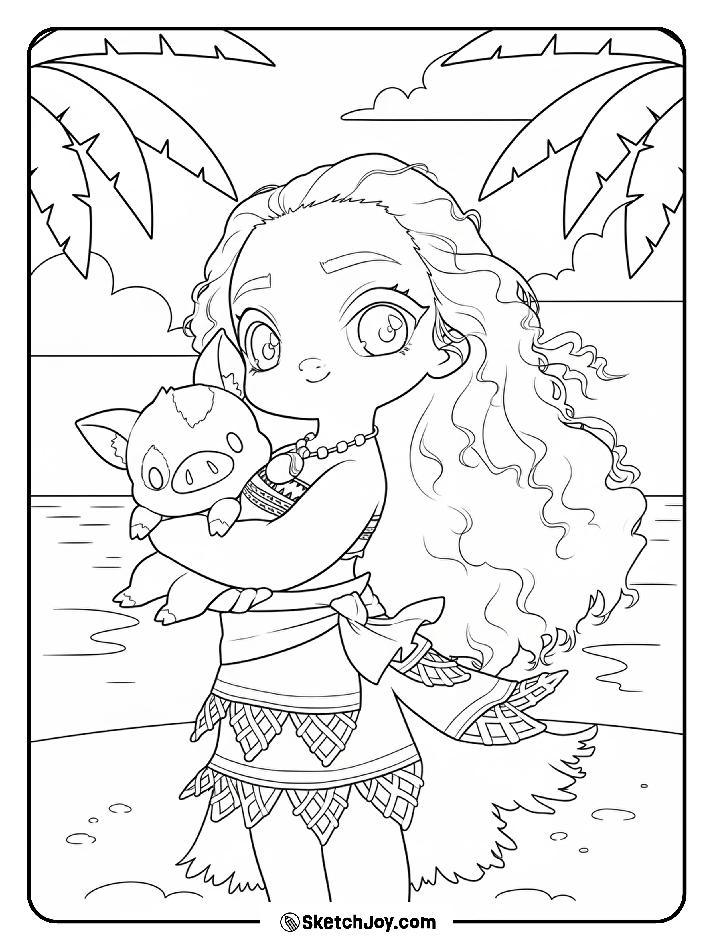 Cure Moana gently hugs Pua