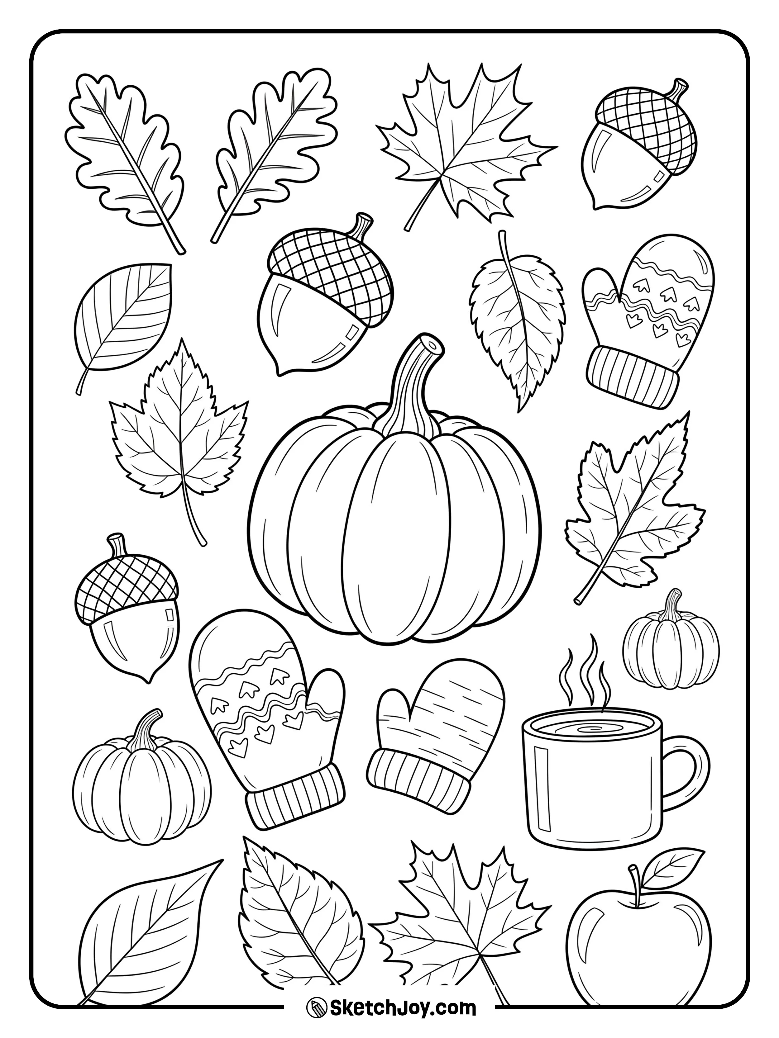 A neat grid of seasonal icons.