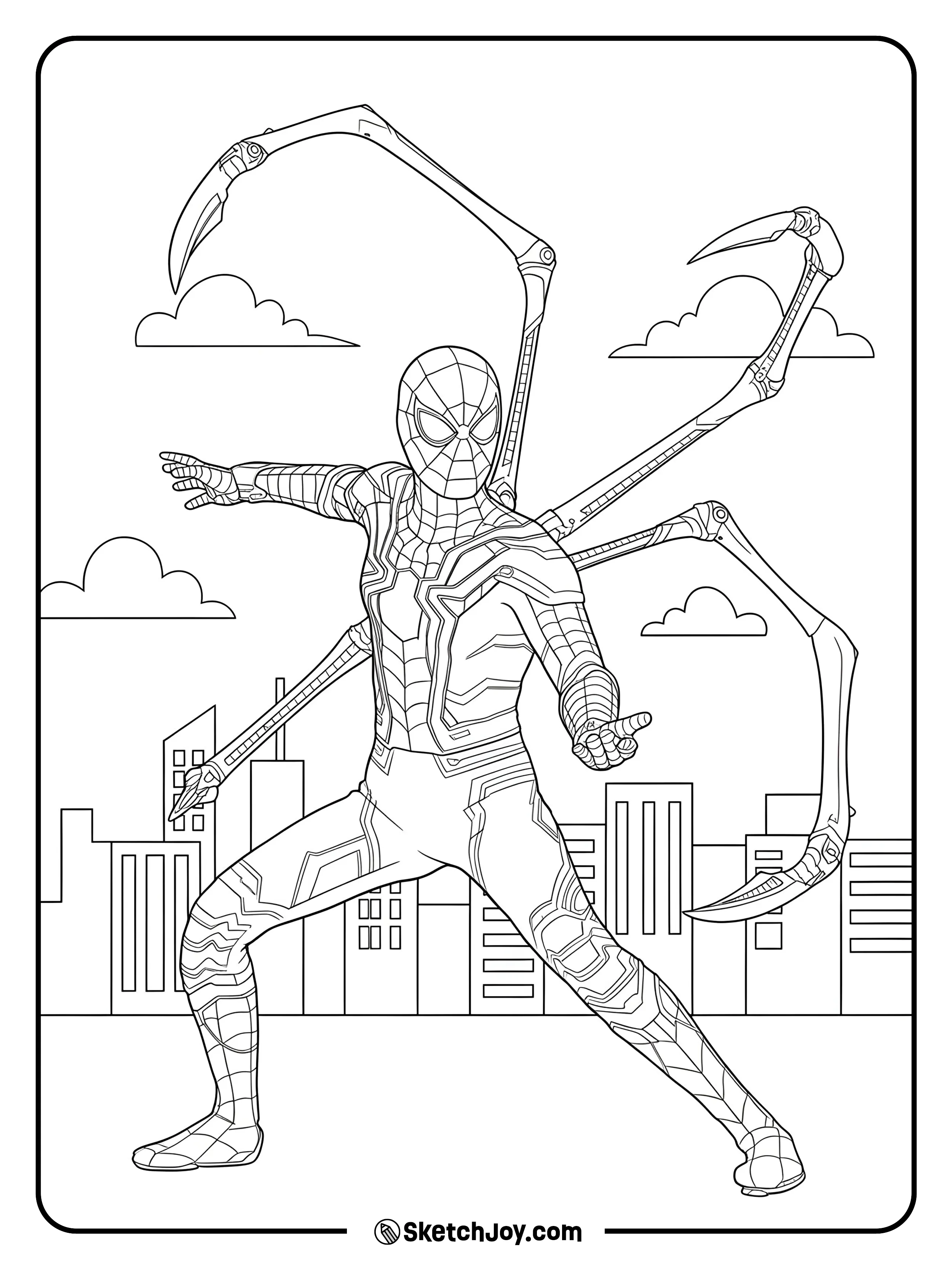 Spider-Man in his Iron Spider suit