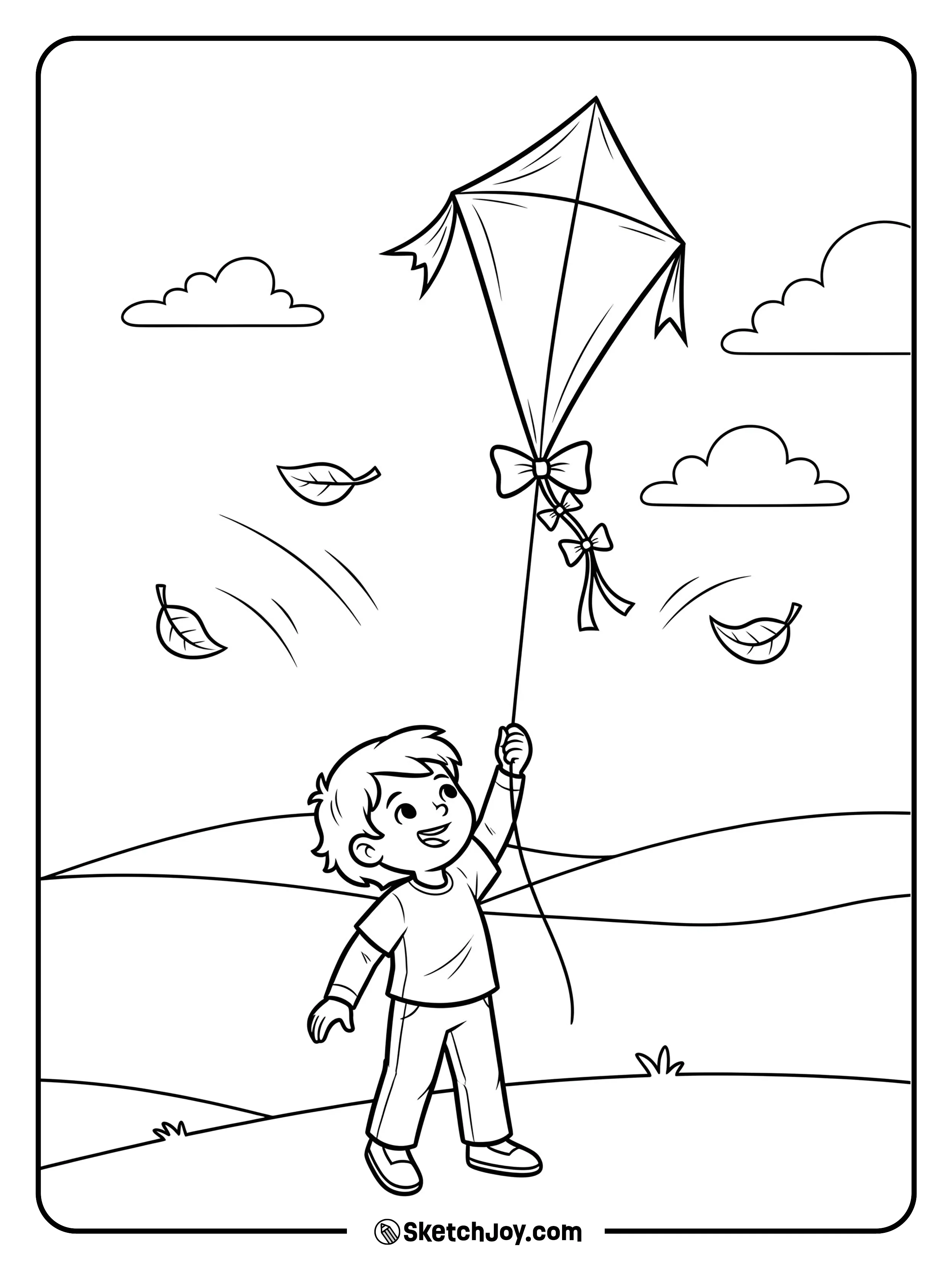 A breezy afternoon with a bright kite.