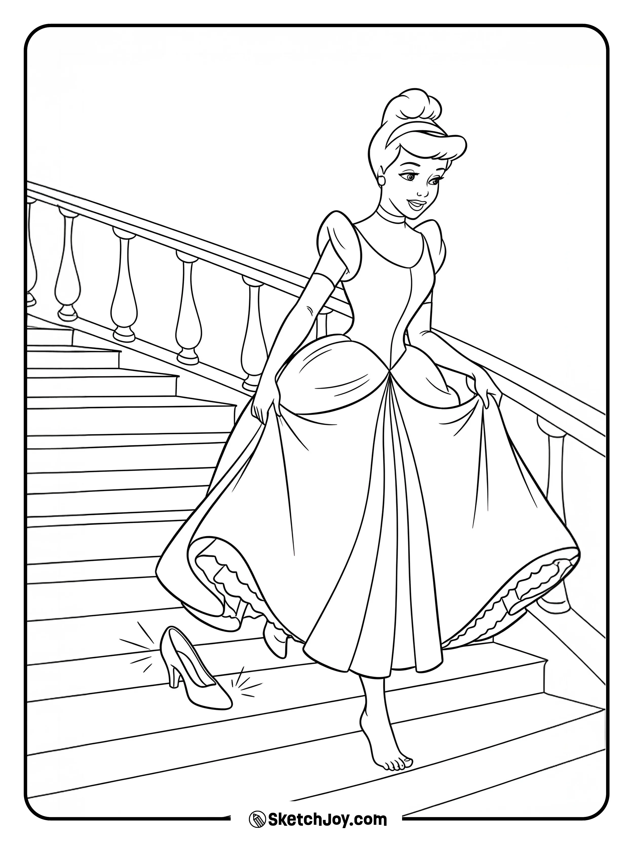 The moment the shoe slips off.