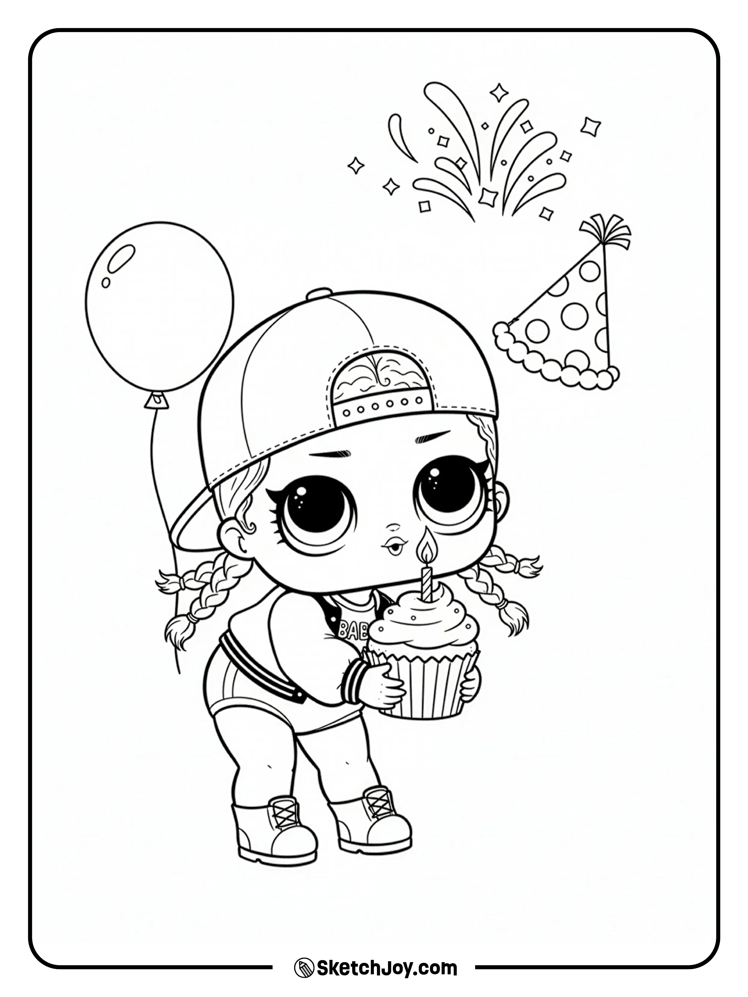 M.C. Swag blows out a candle on a cupcake.