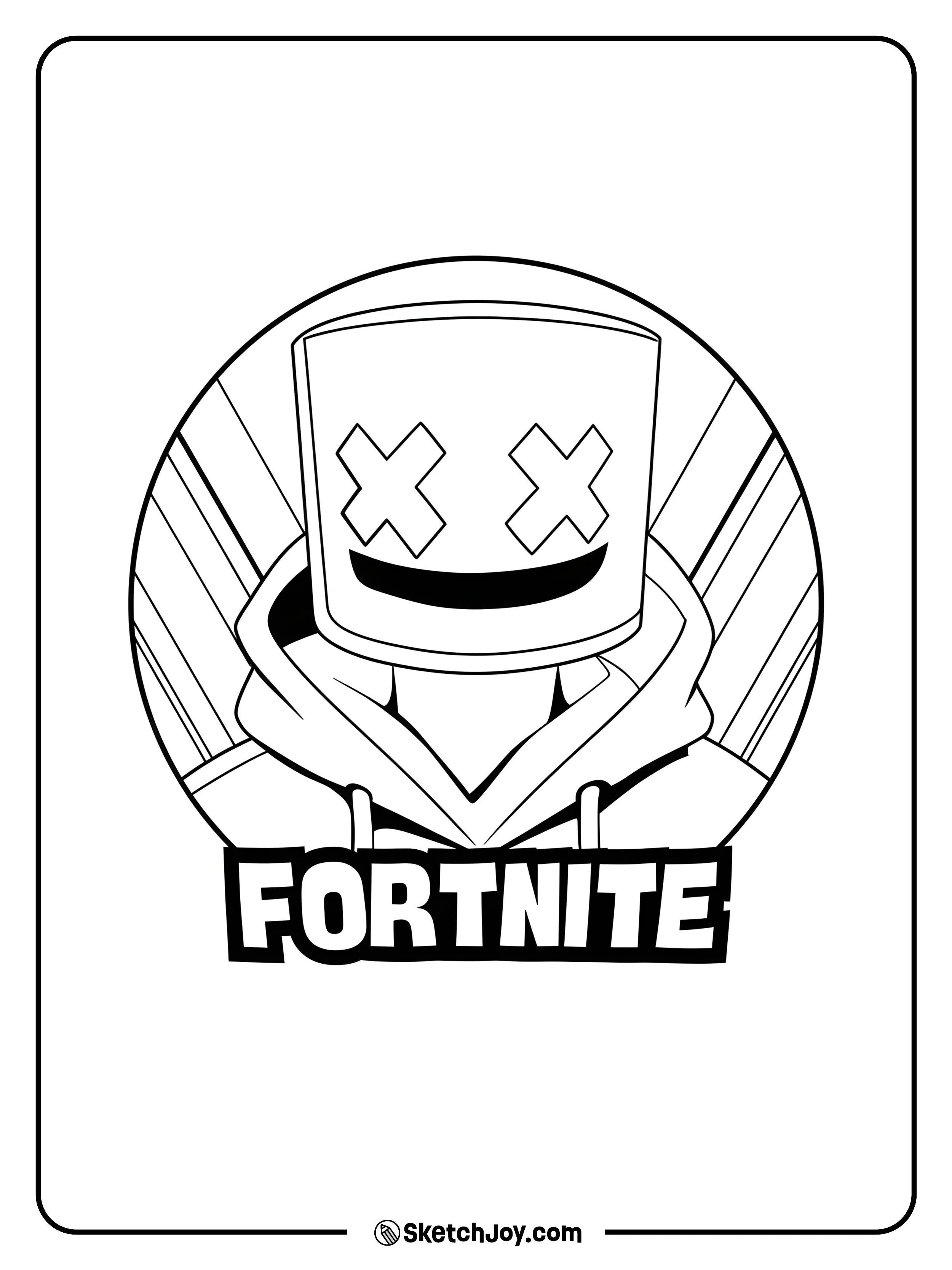 The iconic DJ stands in a hoodie inside a bold circular badge