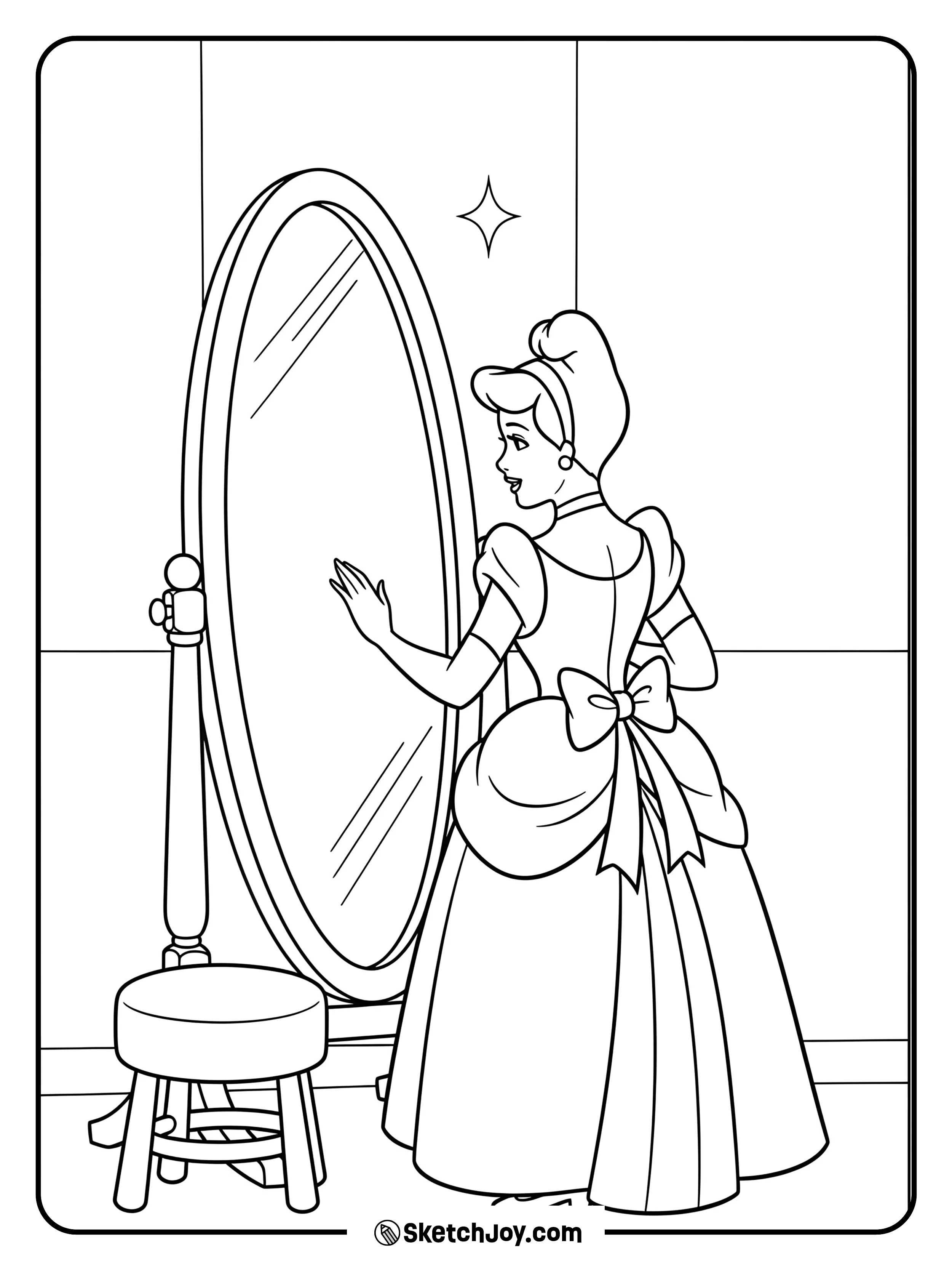Final check of the gown.