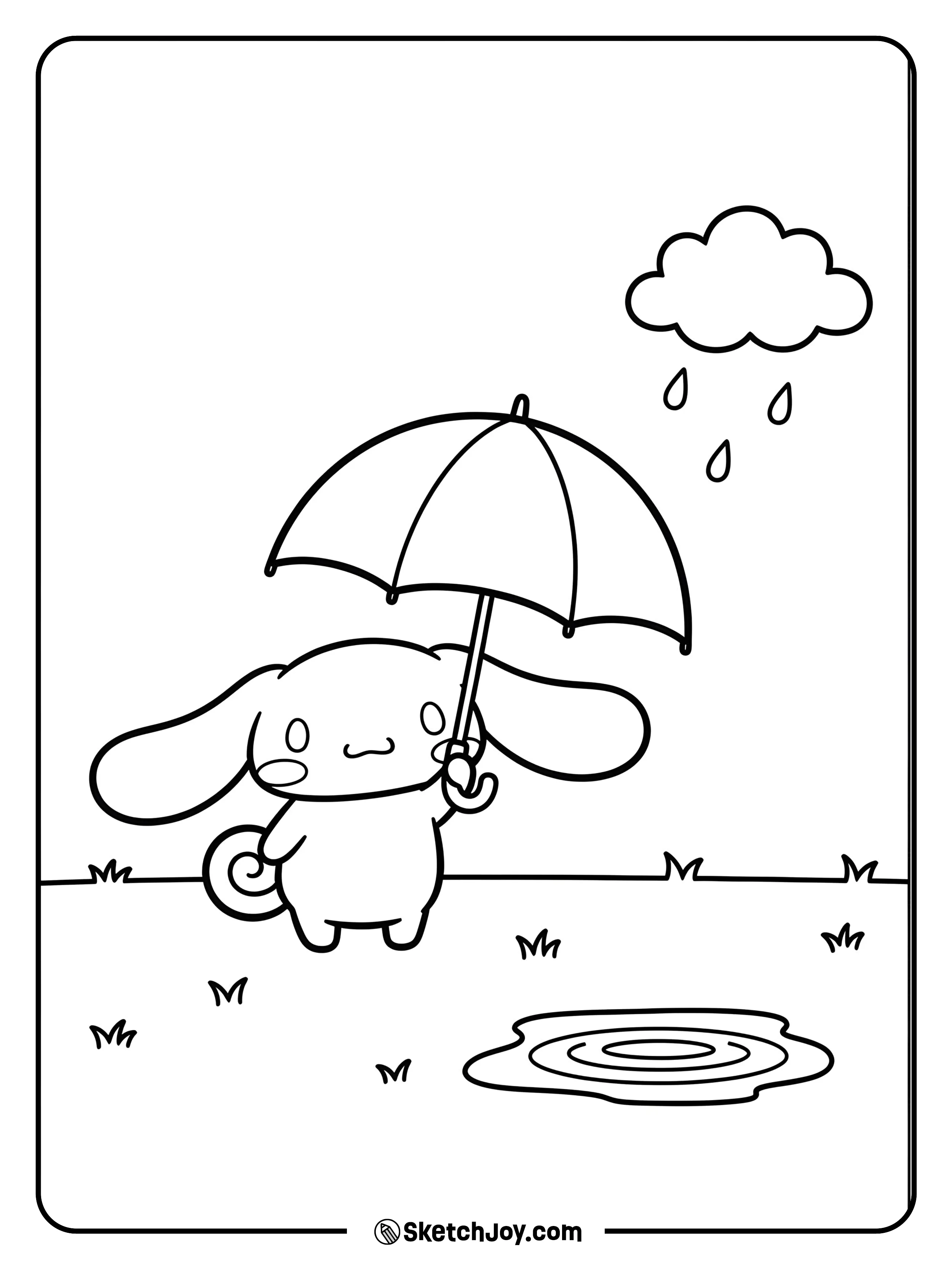 Staying dry with gentle raindrops.
