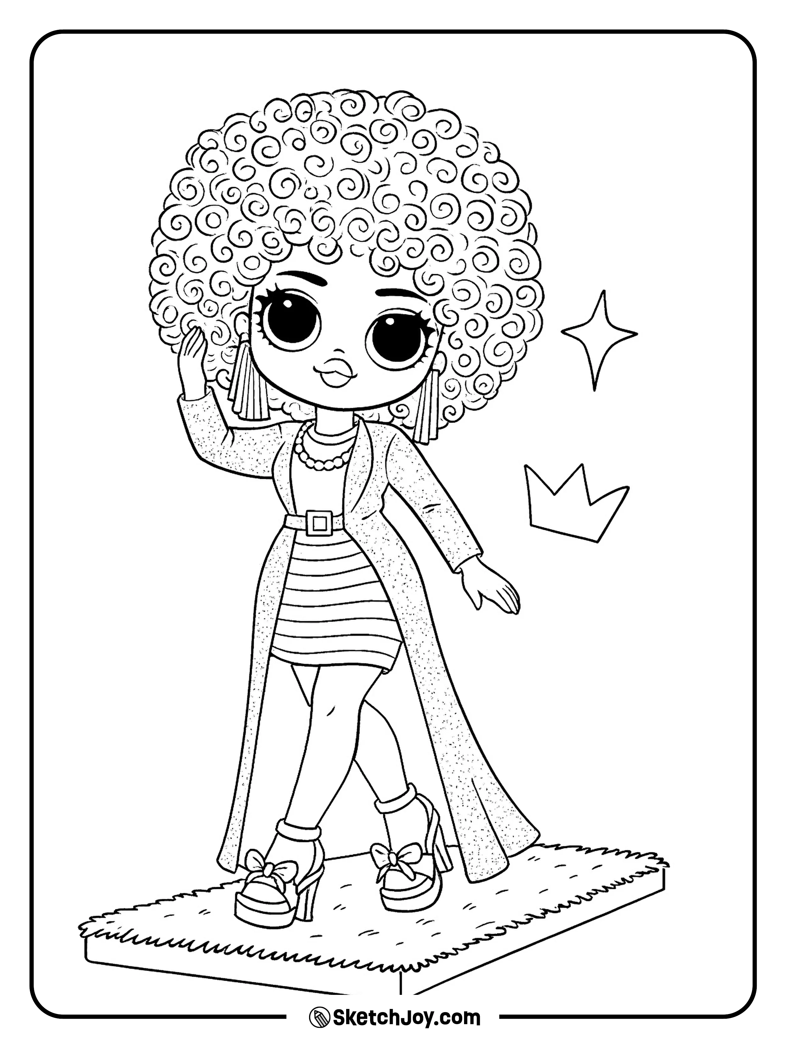 O.M.G. star Royal Bee struts a mini runway.
