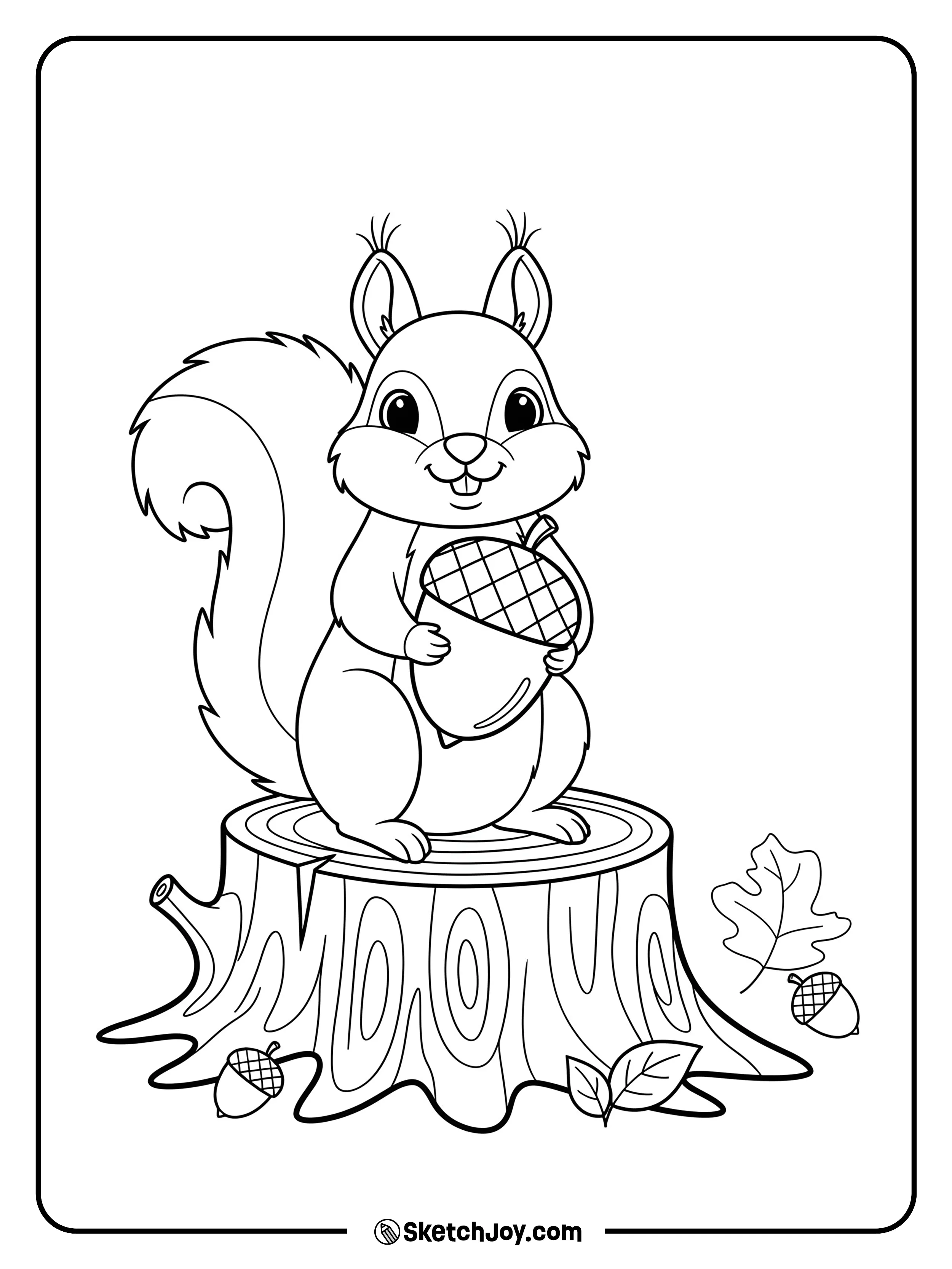 A busy squirrel guarding its favorite snacks.