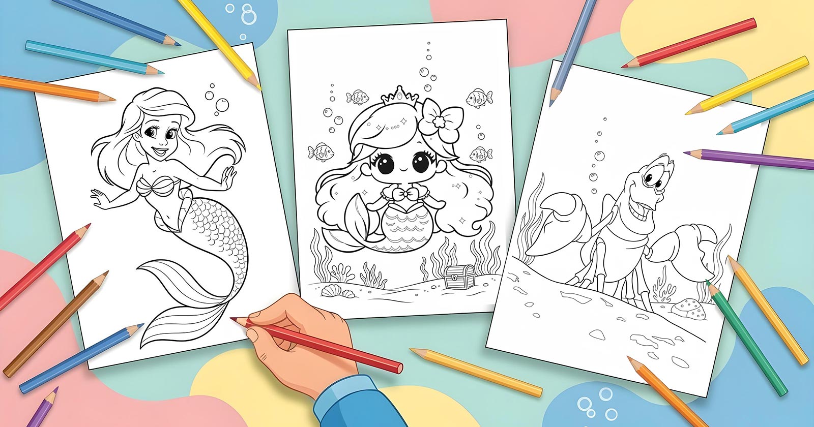 Printable Coloring Pages for Ariel