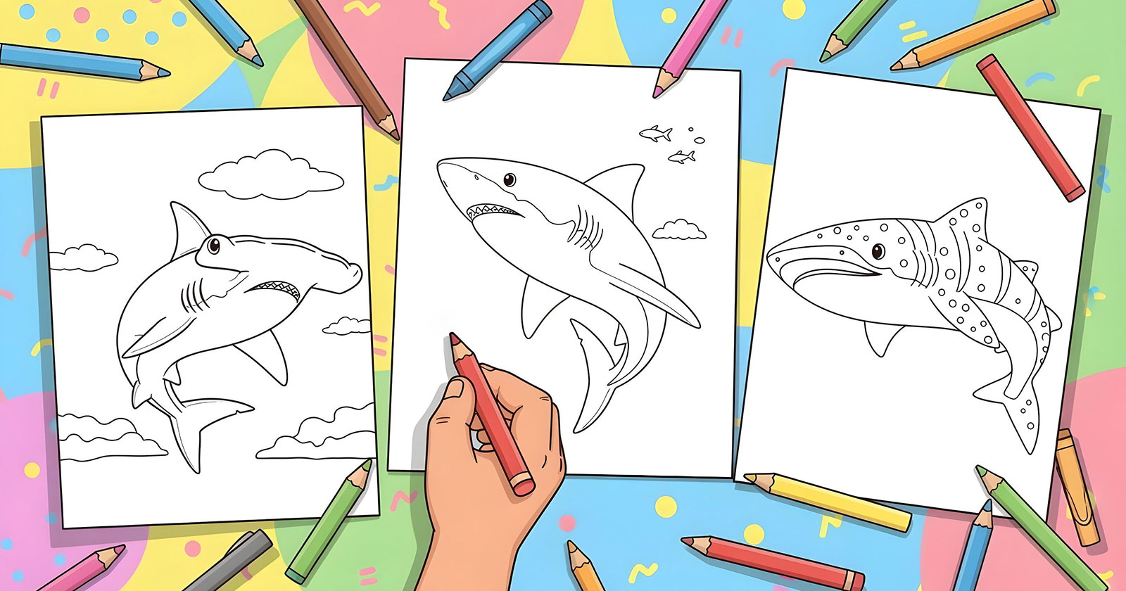 Printable Coloring Pages for Shark