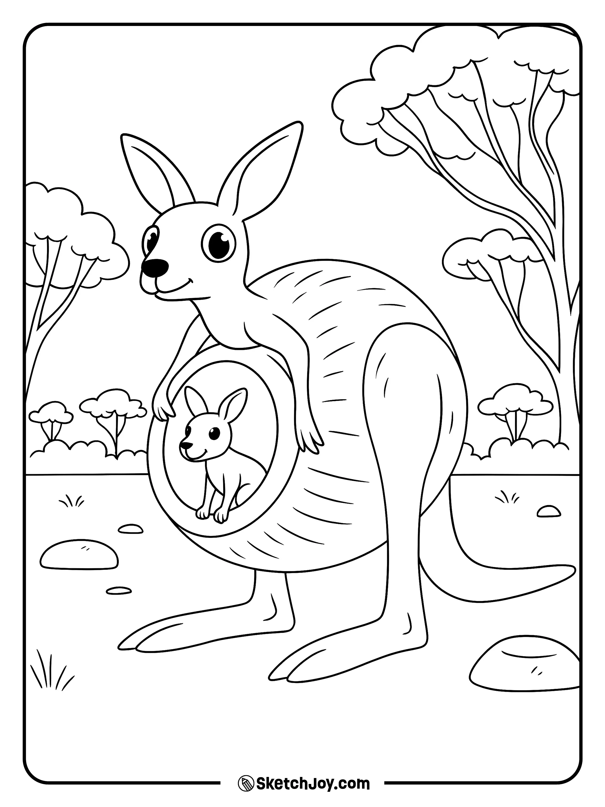 Cocossini Mama holding her baby in the pouch.