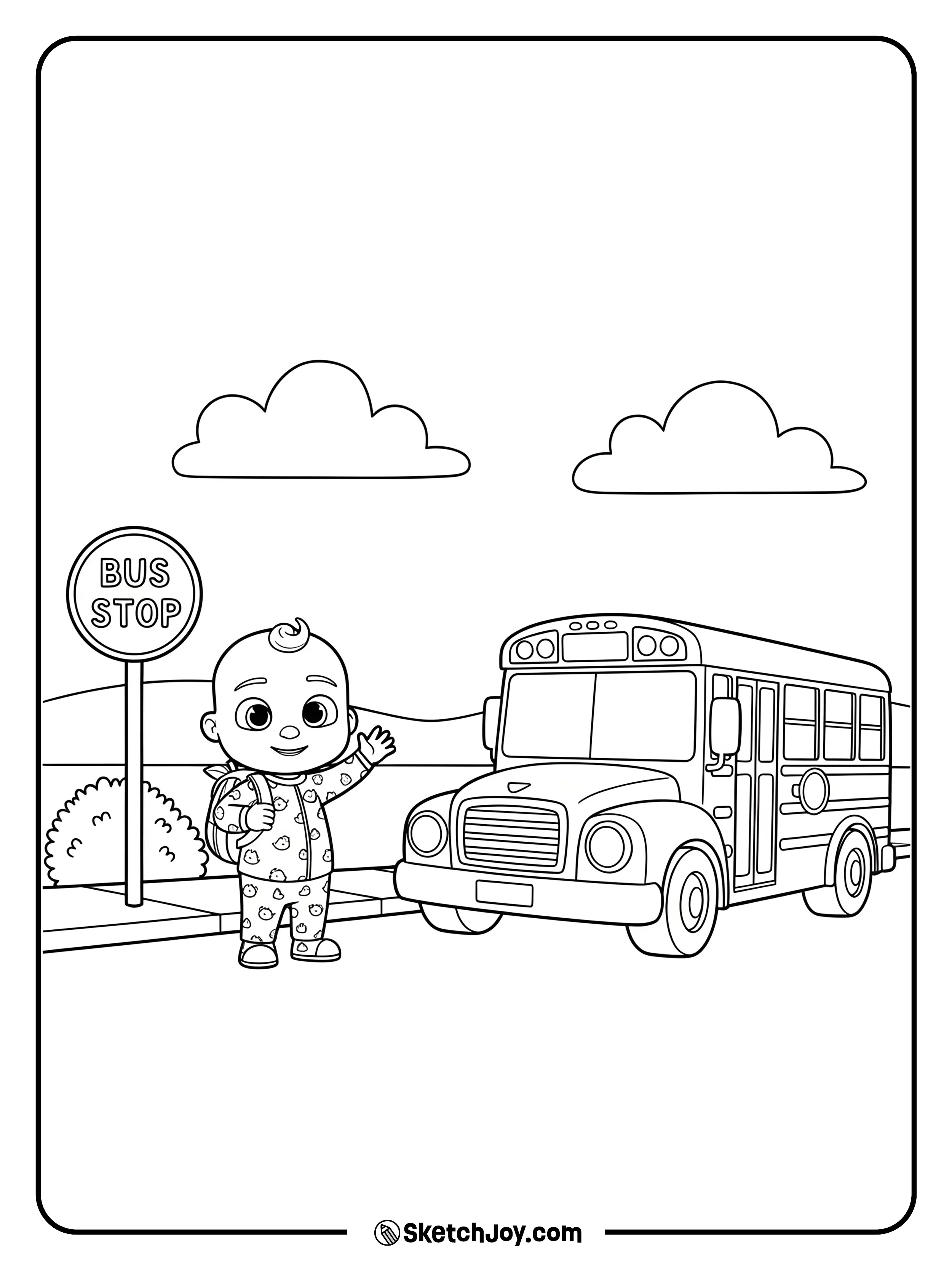 JJ waves at the big city bus