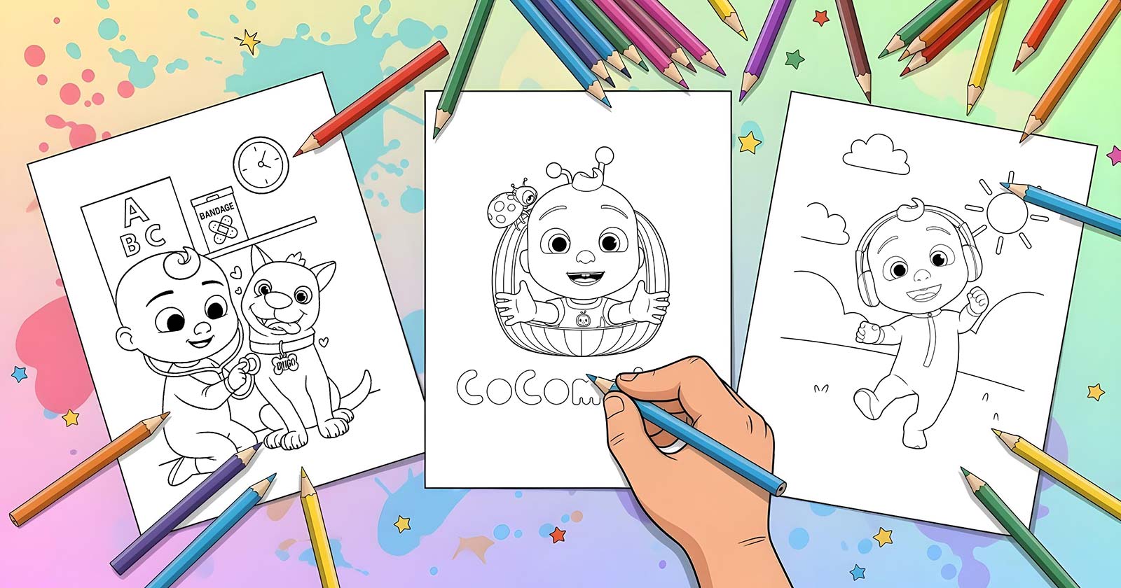 Printable Coloring Pages for Cocomelon