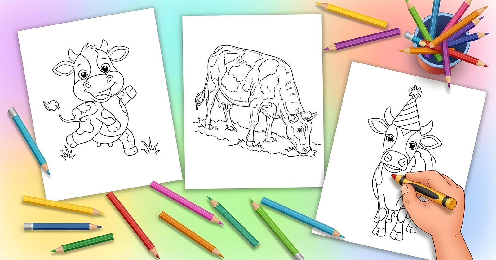Printable Coloring Pages for Cow