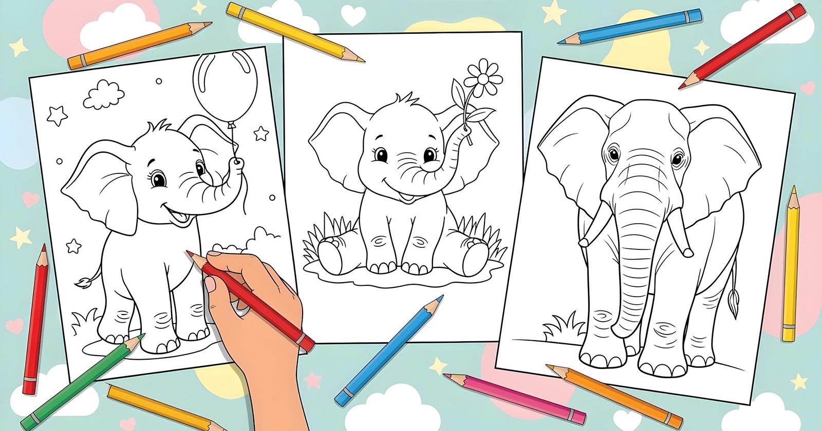 Printable Coloring Pages for Elephant