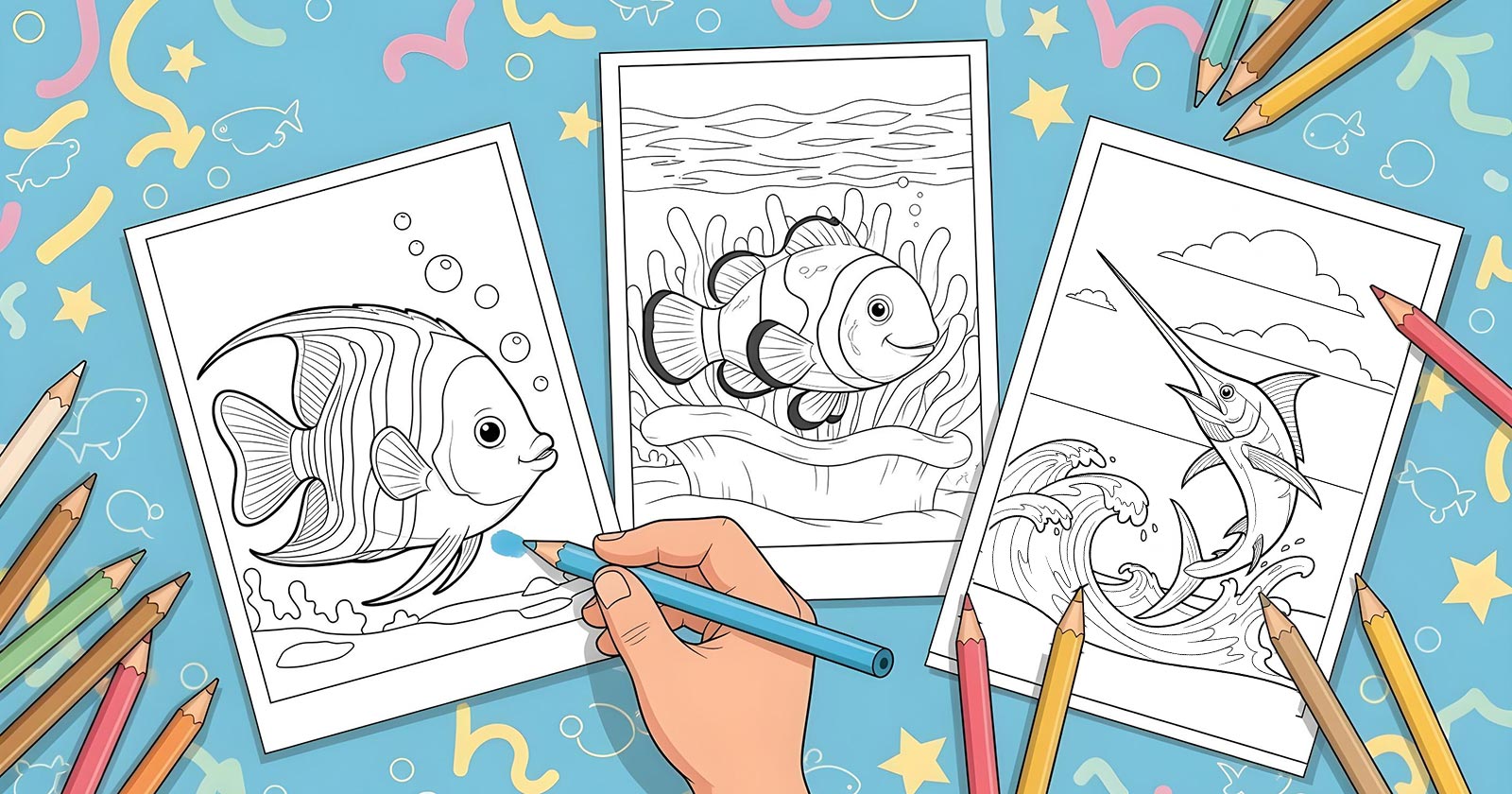 Printable Coloring Pages for Fish