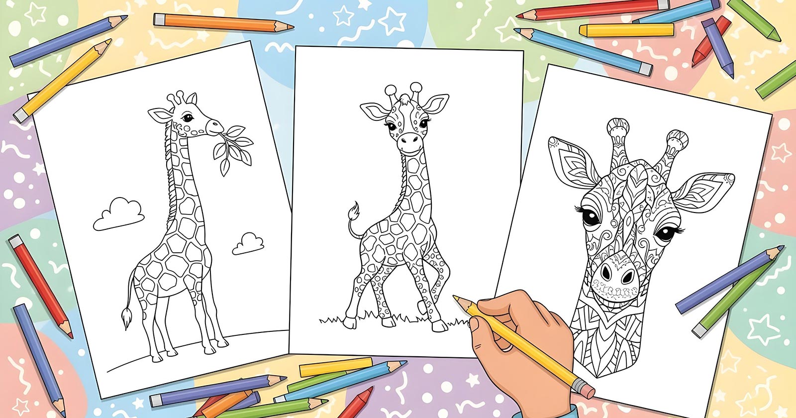 Printable Coloring Pages for Giraffe