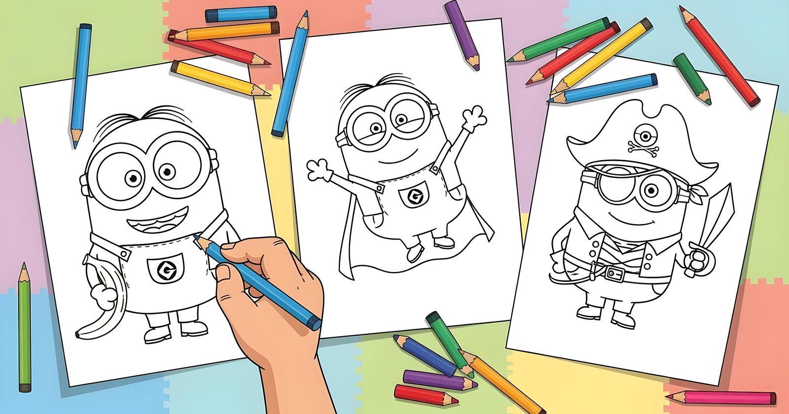 Printable Coloring Pages for Minions
