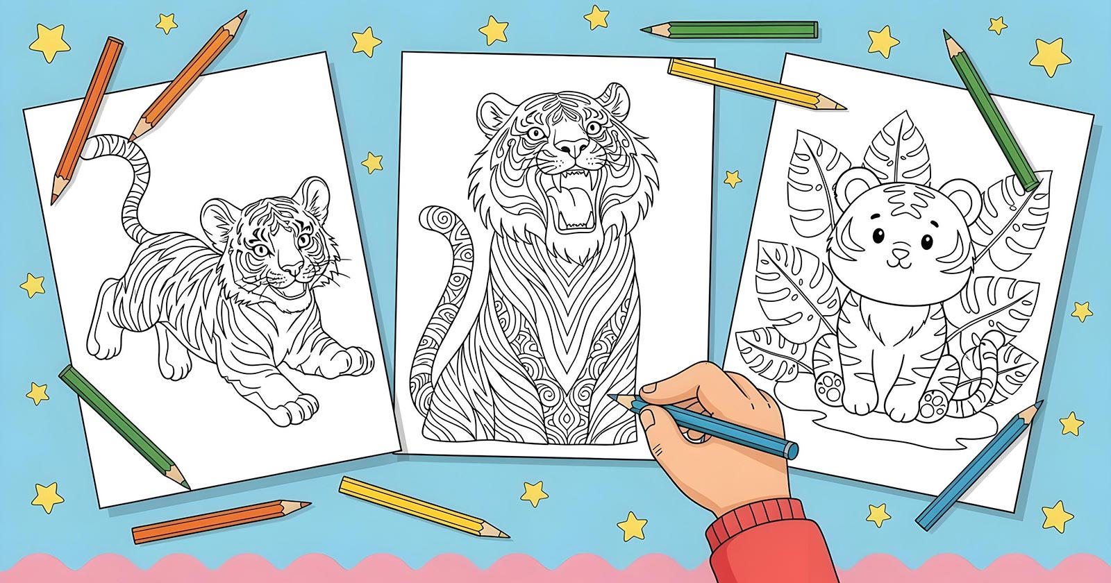 Printable Coloring Pages for Tiger