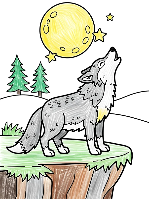 Wolf Coloring Pages