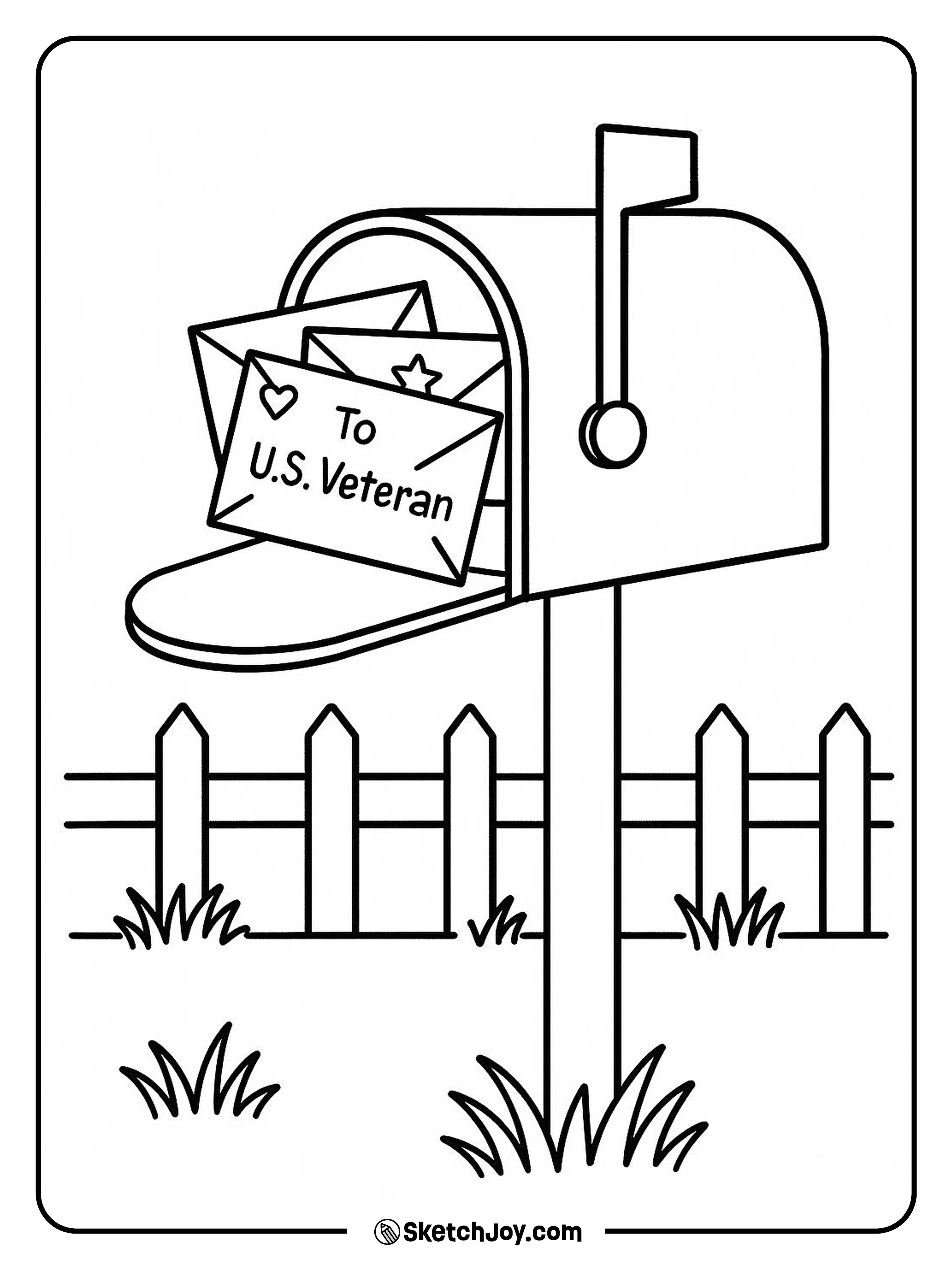 A small mailbox fills with thank-you notes.