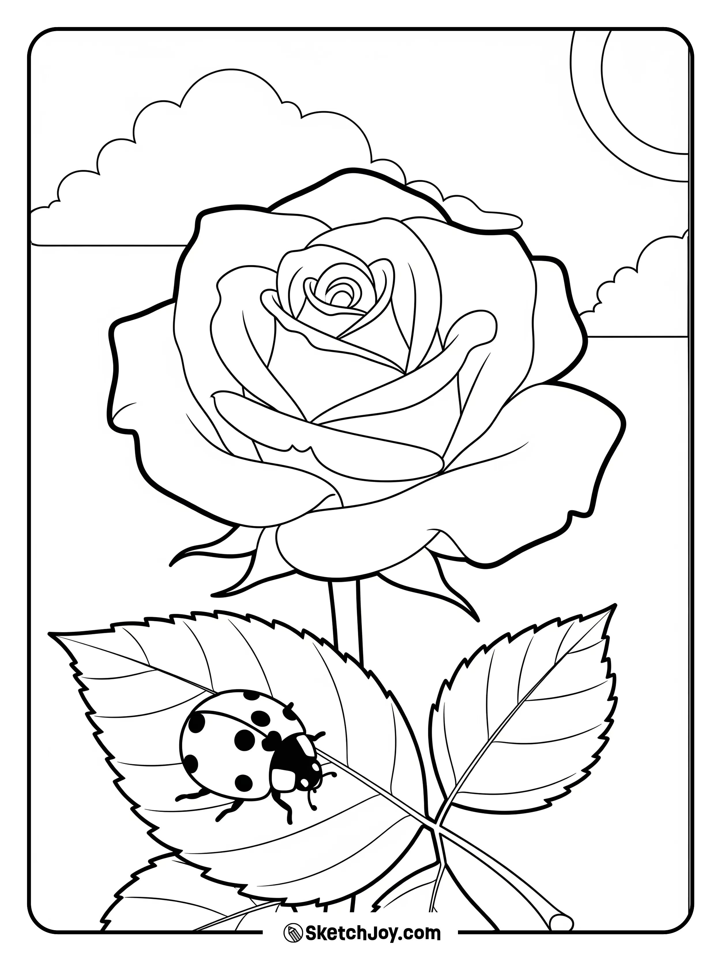 A tiny ladybug crawls on a leaf.