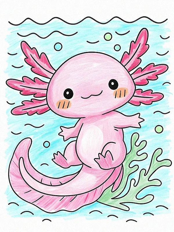 Axolotl coloring pages